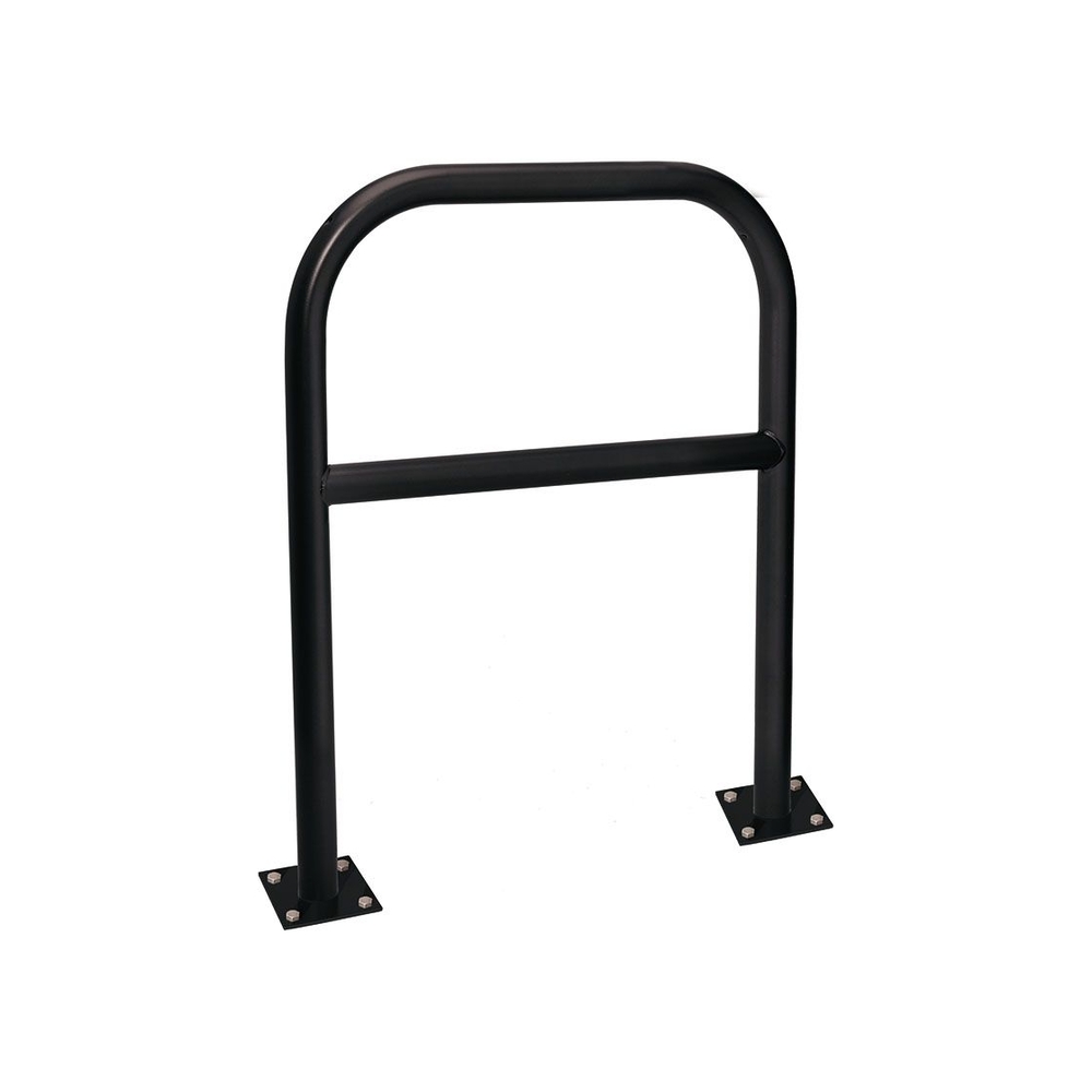 Arceau renforcé Ø60mm RAL9005 - 1000mm - Sur platines - Peint sur galva - PROCITY - 294256.9005