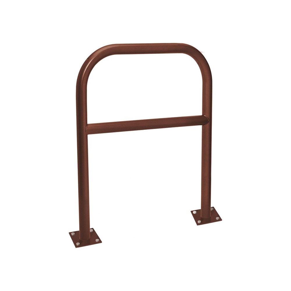 Arceau renforcé Ø60mm Aspect Corten - 1000mm - Sur platines - Peint sur galva - PROCITY - 294256.S025