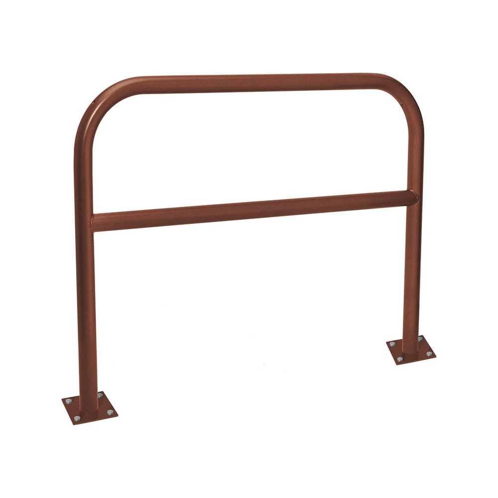 Arceau renforcé Ø60mm Aspect Corten - 1500mm - Sur platines - Peint sur galva - PROCITY - 294257.S025