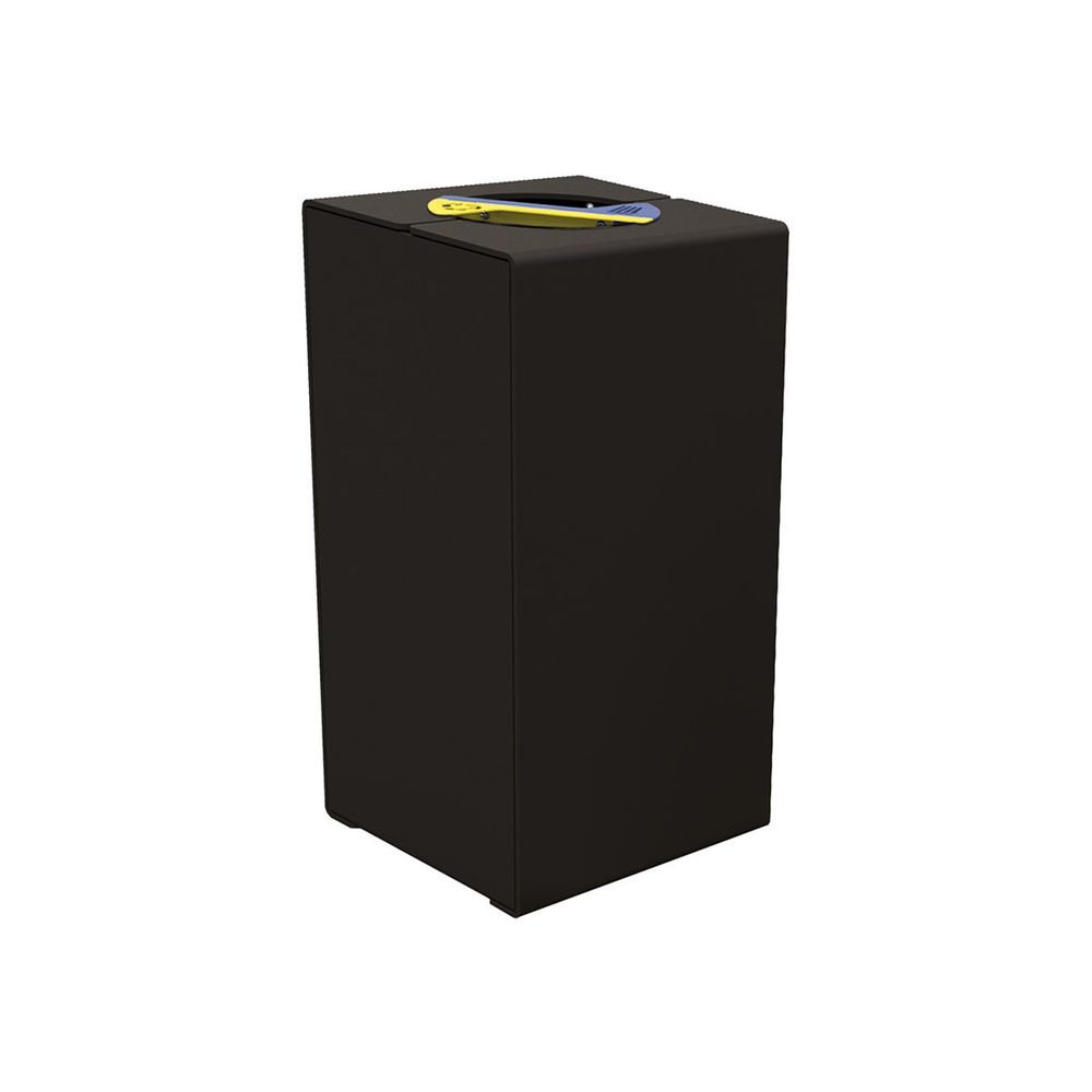 Corbeille KUB tri sélectif acier RAL9005 - PROCITY - 306180.9005