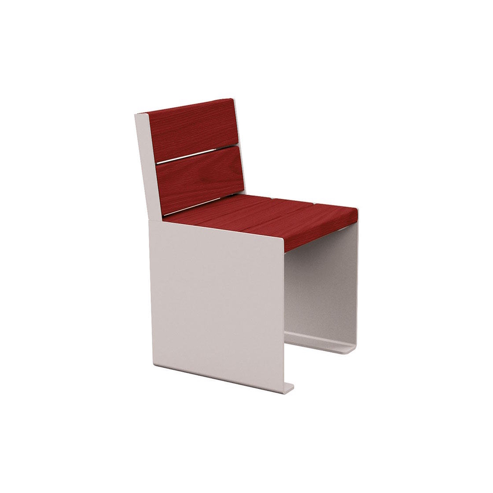 Banc bois et acier KUB RAL7044 - lasuré acajou - 450mm - Banc - PROCITY - 306394.7044.ACAJ