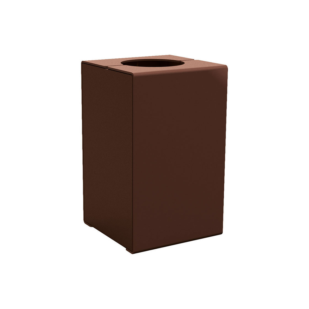 Corbeille KUB acier RAL8017 - Version sans couvercle - PROCITY - 306485.8017
