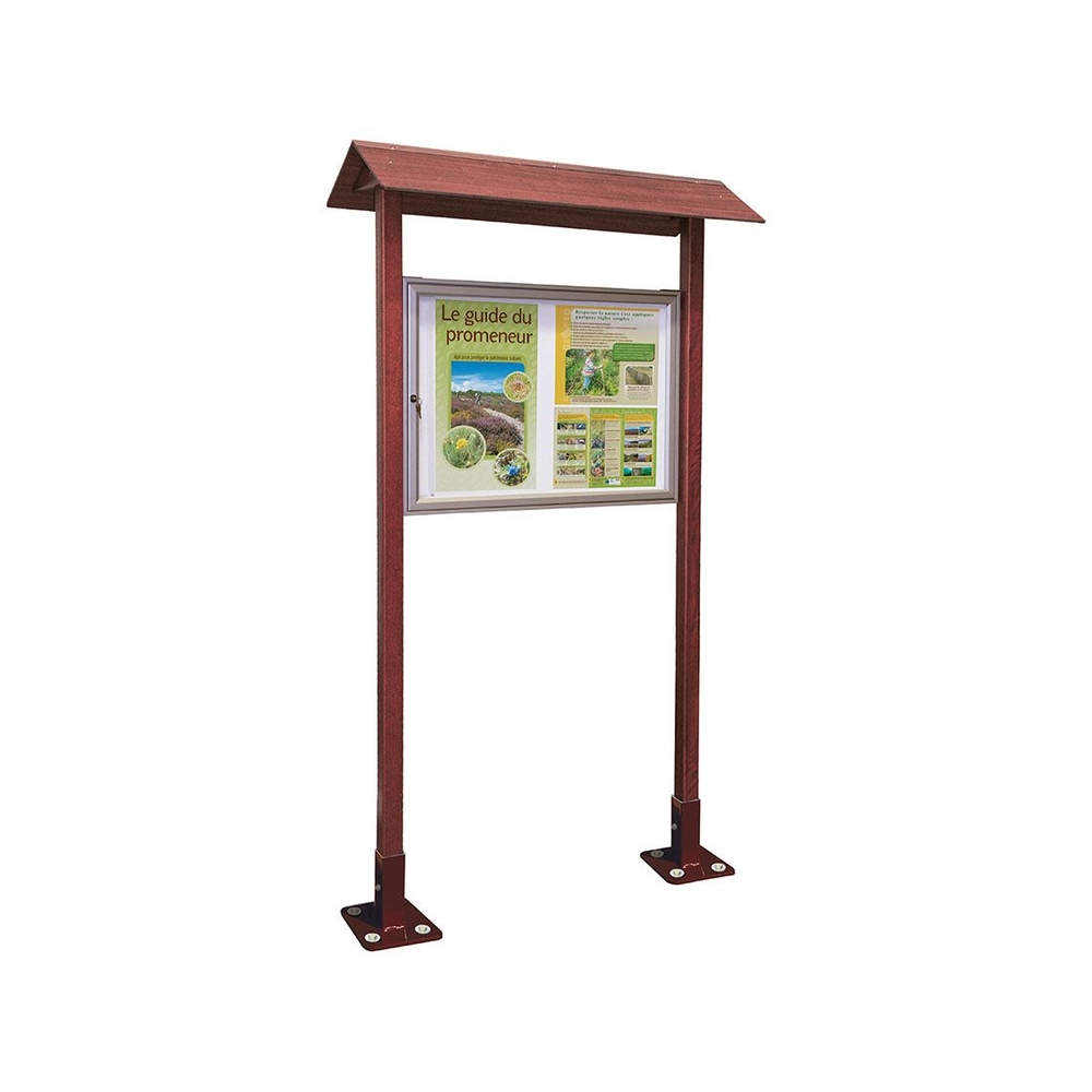 Vitrine Aluminium et Bois 8 A4 - 830x980mm - PROCITY - 407509