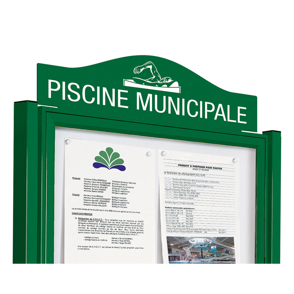Bandeau signalétique Dôme RAL3004 - 550mm - PROCITY - 409000.3004