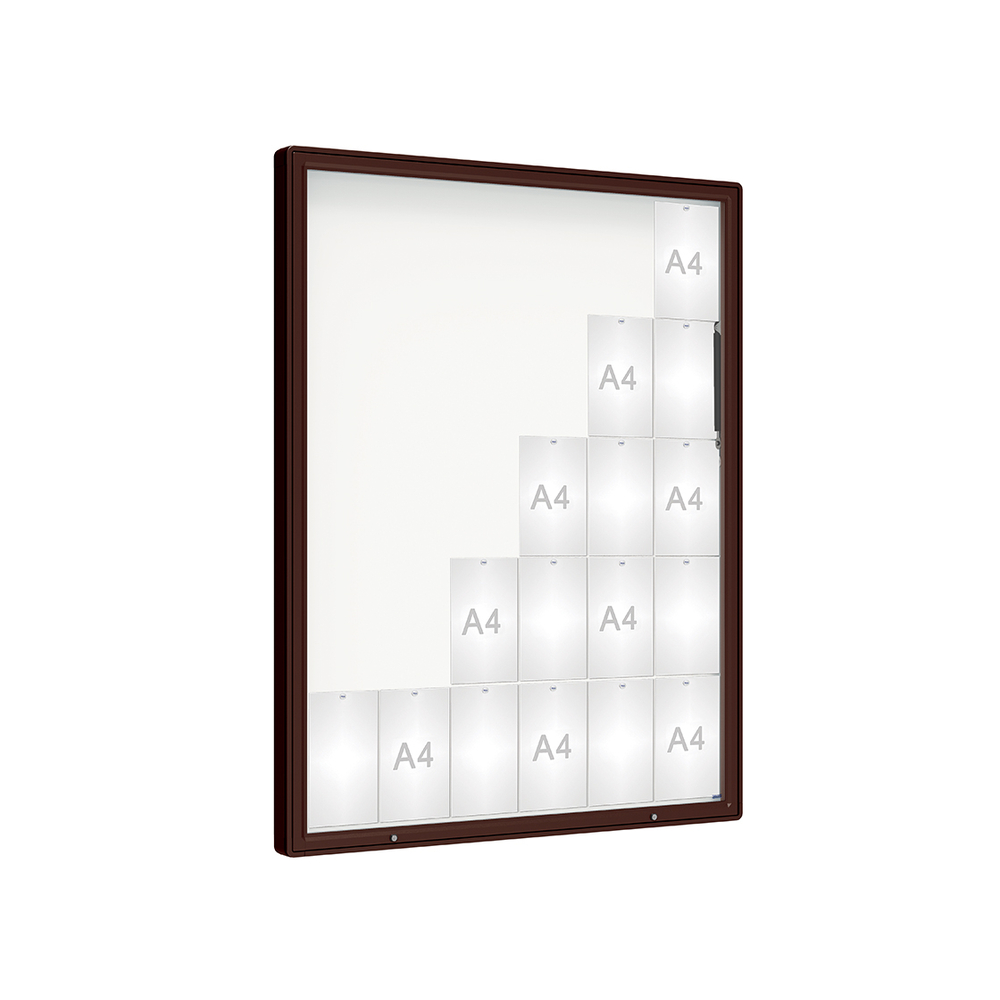 Vitrine 2000mm RAL8017 - Plexichocs - 30 A4 - 1710x1350mm - PROCITY - 410074.8017