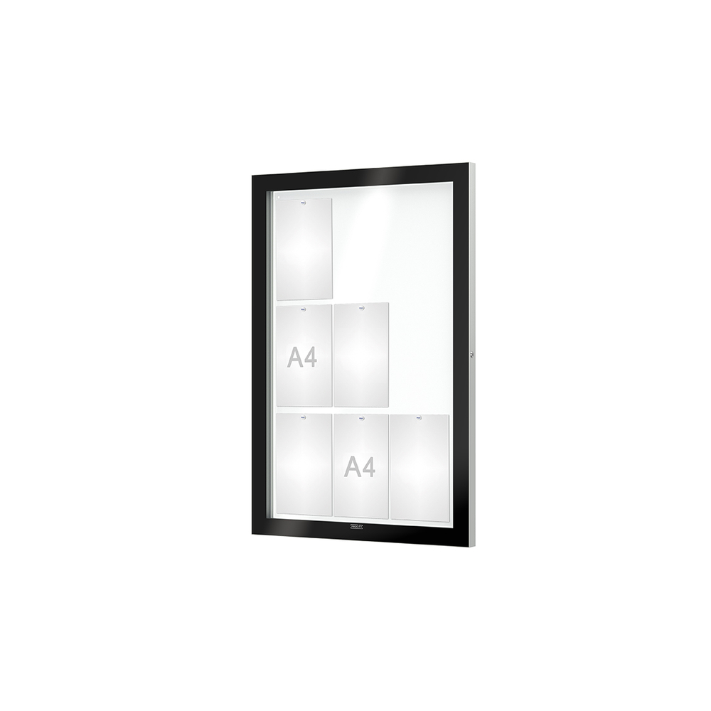Vitrine Edge ép 54mm Sans bandeau-titre - 9 A4 - 1100x740mm - PROCITY - 500104