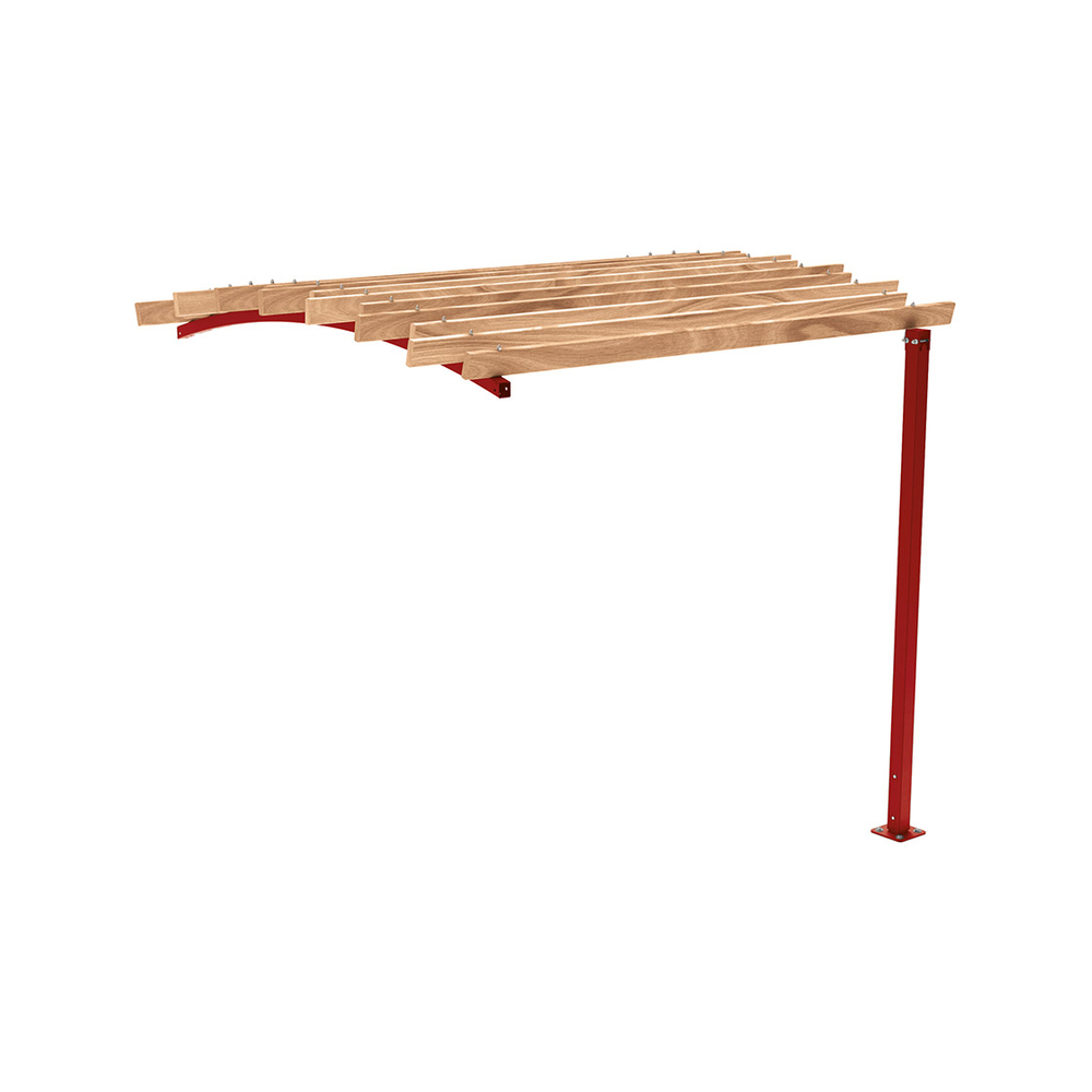 Pergola Océan RAL3004 - compl frontal 2 - PROCITY - 529183.3004