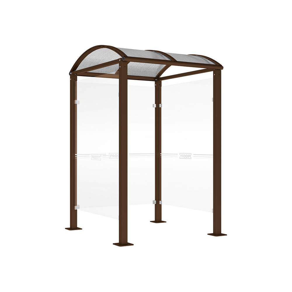 Abri caisse Voûte RAL8017 - 1500mm - les bardages latéraux - sans vitrine sur bardage de fond - PROCITY - 529200.8017
