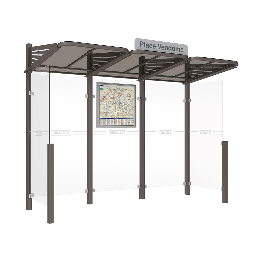 Station bus Conviviale bardages verre Gris PROCITY - 529362.GPRO