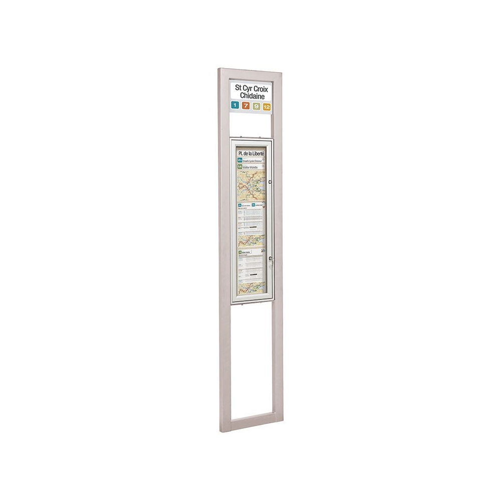 Totem arrêt de bus Milan RAL7044 - Totem double face - PROCITY - 529445.7044