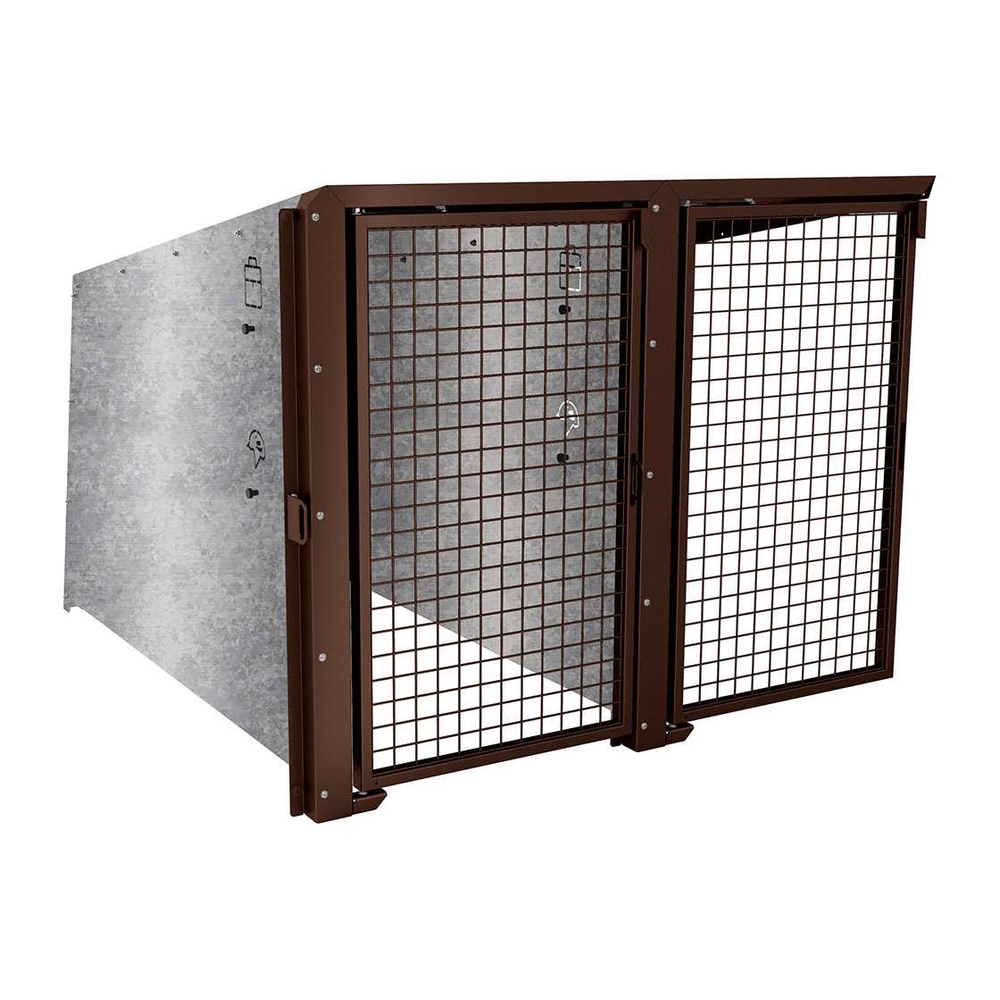 Box à vélos Berlin RAL8017 - Module complémentaire 2 places - Portes peintes - PROCITY - 529453.8017