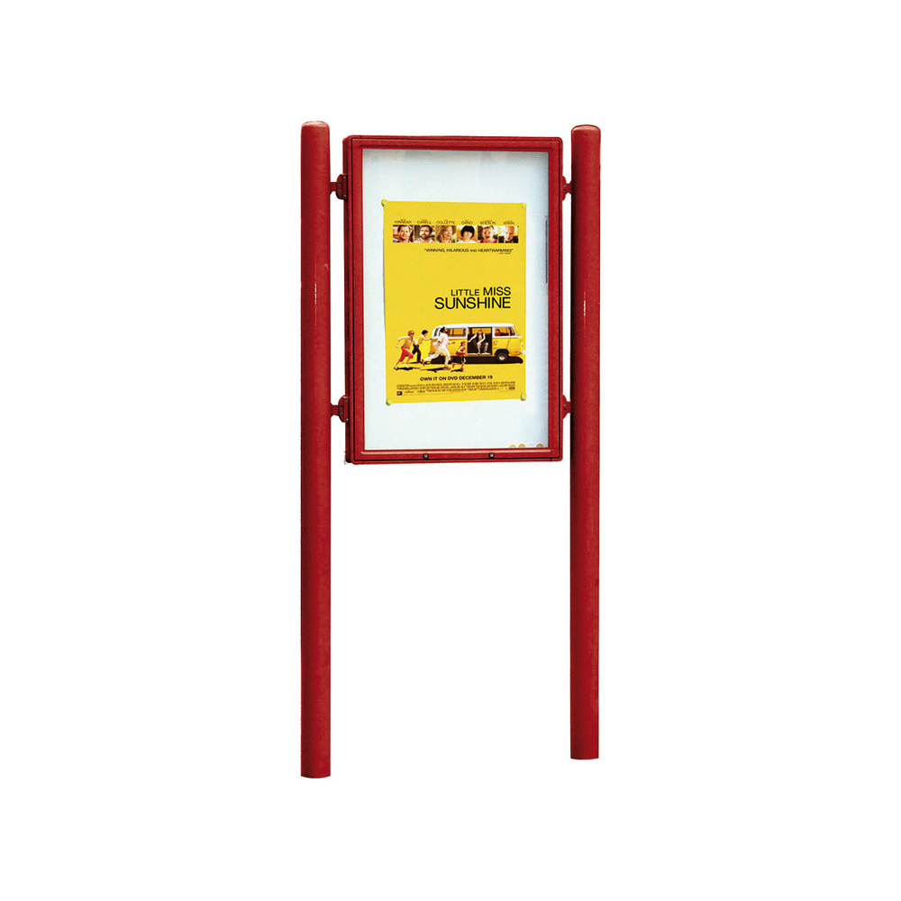 Panneau-vitrine Carrefour RAL3004 - Double face - 1255x900mm - PROCITY - 570100.3004