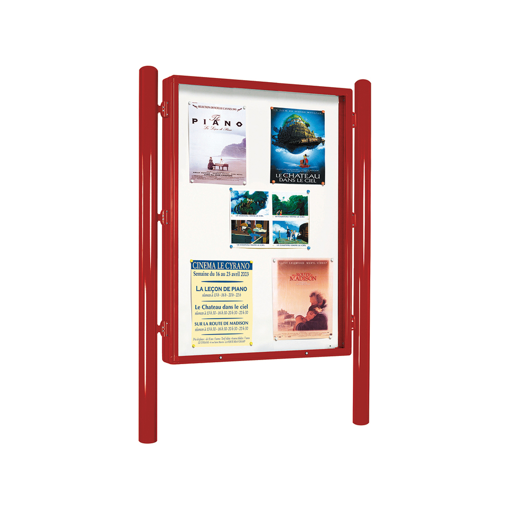 Panneau-vitrine Carrefour RAL3004 - Simple face - 1700x1255mm - PROCITY - 572000.3004