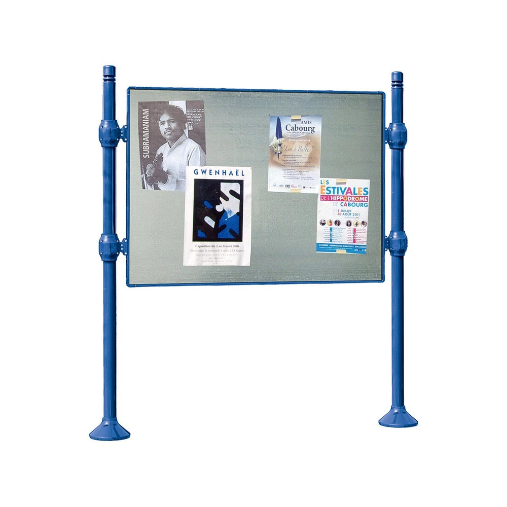 Panneau d'affichage libre City RAL5010 - 870x1225 - Module initial - Sans bandeau-titre - PROCITY - 591010.5010