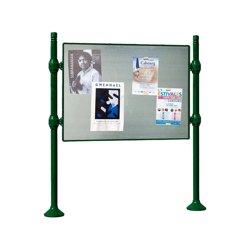 Panneau d'affichage libre City RAL6005 - 870x1225 - Module initial - Sans bandeau-titre - PROCITY - 591010.6005