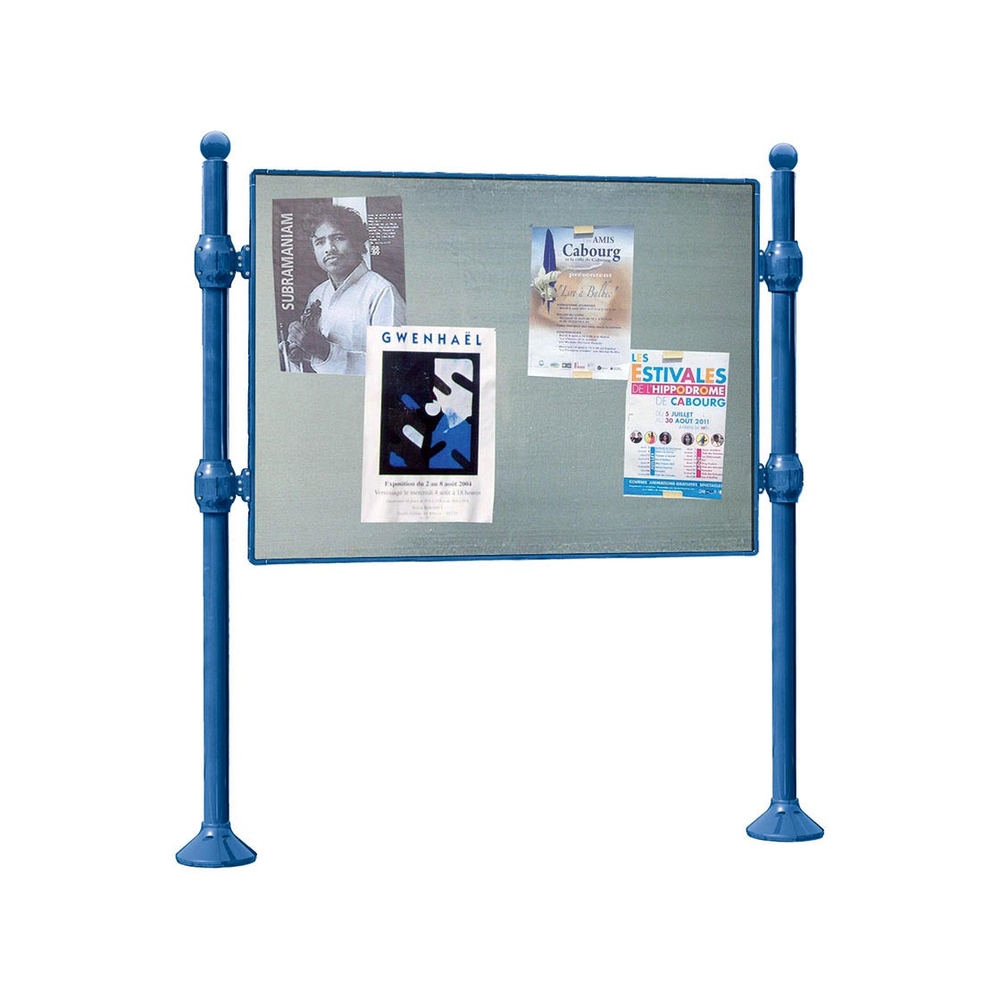 Panneau d'affichage libre Boule RAL5010 - 1225x1670 - Module initial - Sans bandeau-titre - PROCITY - 591072.5010