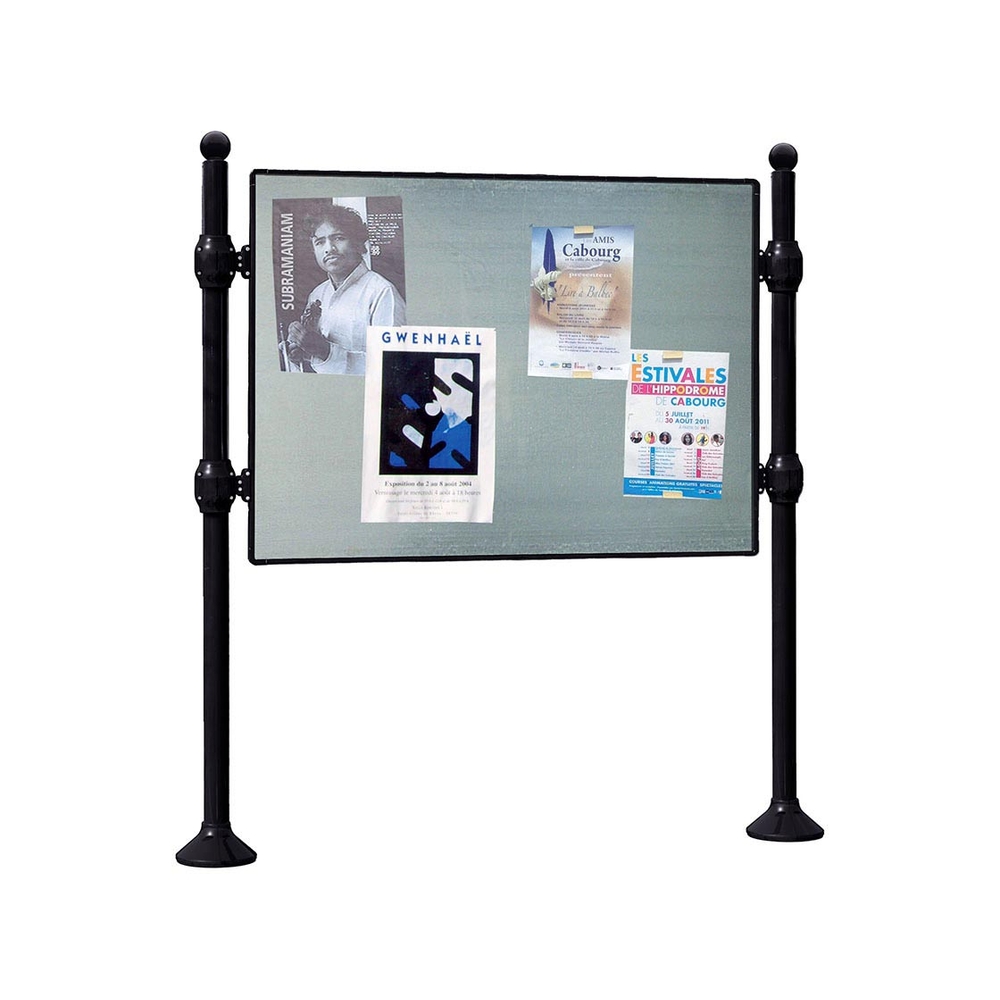 Panneau d'affichage libre Boule RAL9005 - 1225x1670 - Module initial - Sans bandeau-titre - PROCITY - 591072.9005