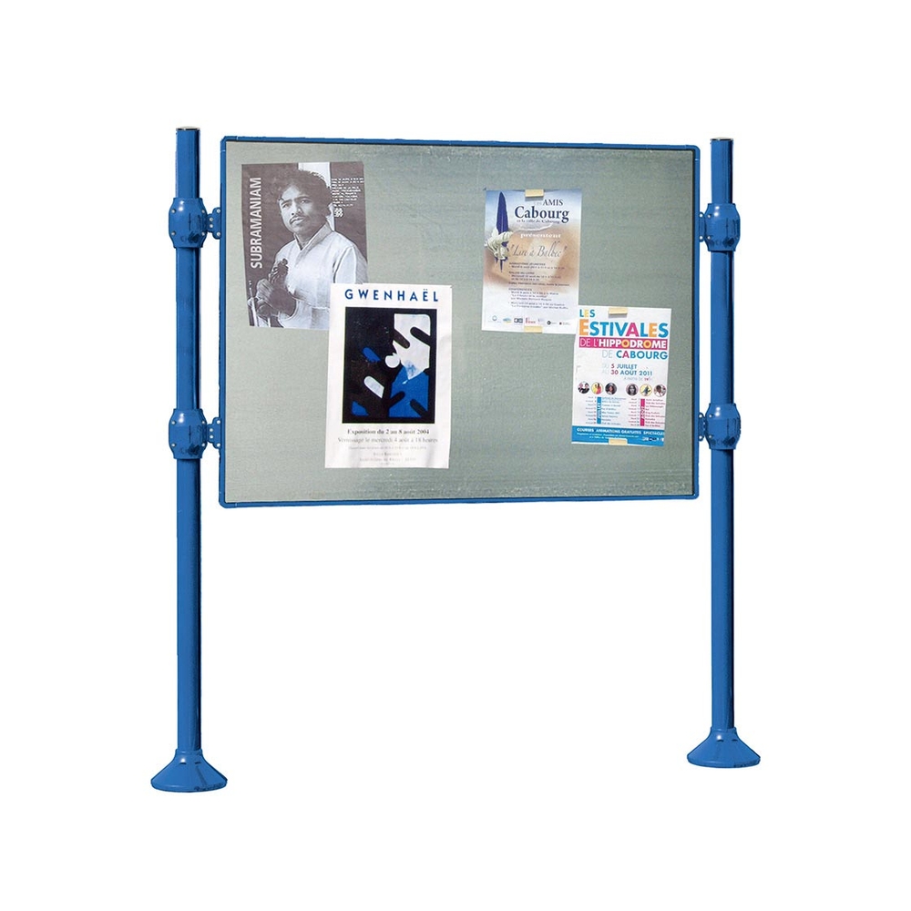 Panneau d'affichage libre Inox brossé RAL5010 - 1225x1670 - Module initial - Sans bandeau-titre - PROCITY - 591079.5010