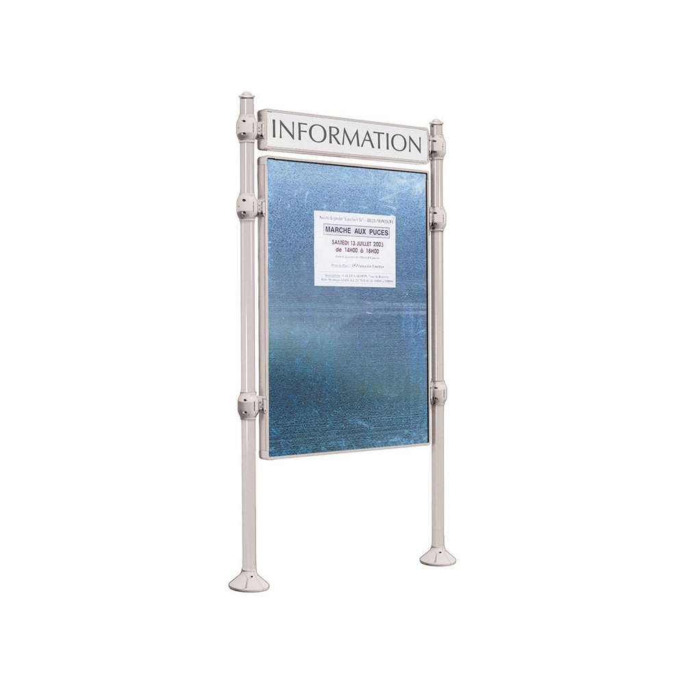 Panneau d'affichage libre Agora RAL7044 - 1225x870 - Module initial - Bandeau-titre - PROCITY - 591161.7044