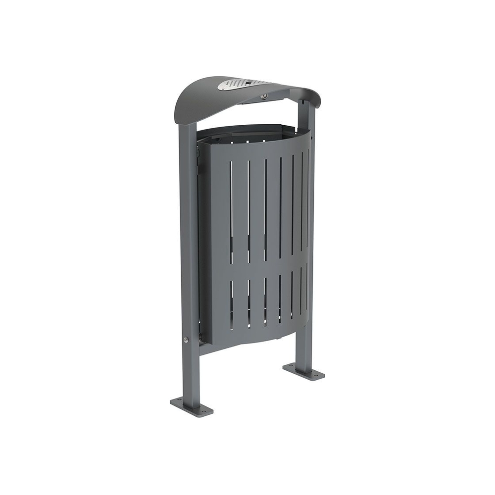 Corbeille Silaos acier 50 litres Gris PROCITY - 594158.GPRO