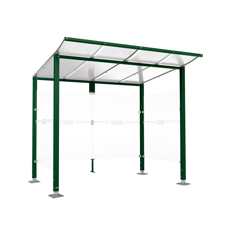 Station bus Modulo RAL6005 - 2500 mm - Deux bardages latéraux - Sur platines - PROCITY - 599670.6005