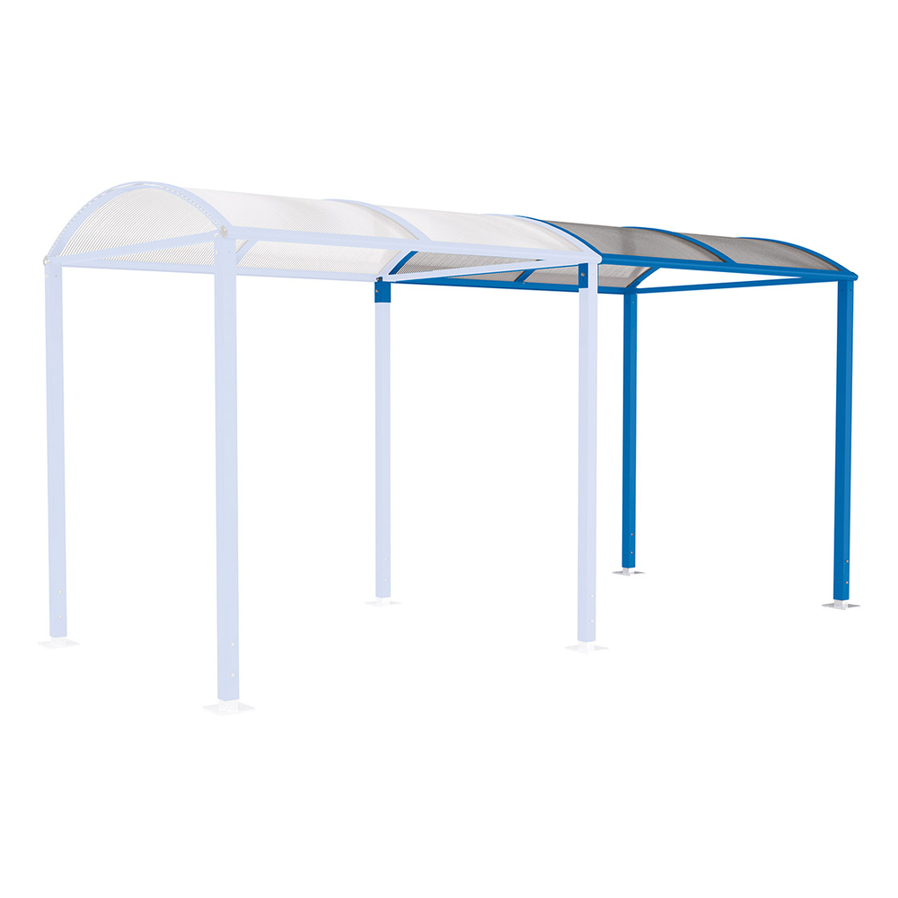 Passage couvert Voûte M sans bardages en verre RAL5010 - PROCITY - 599805.5010