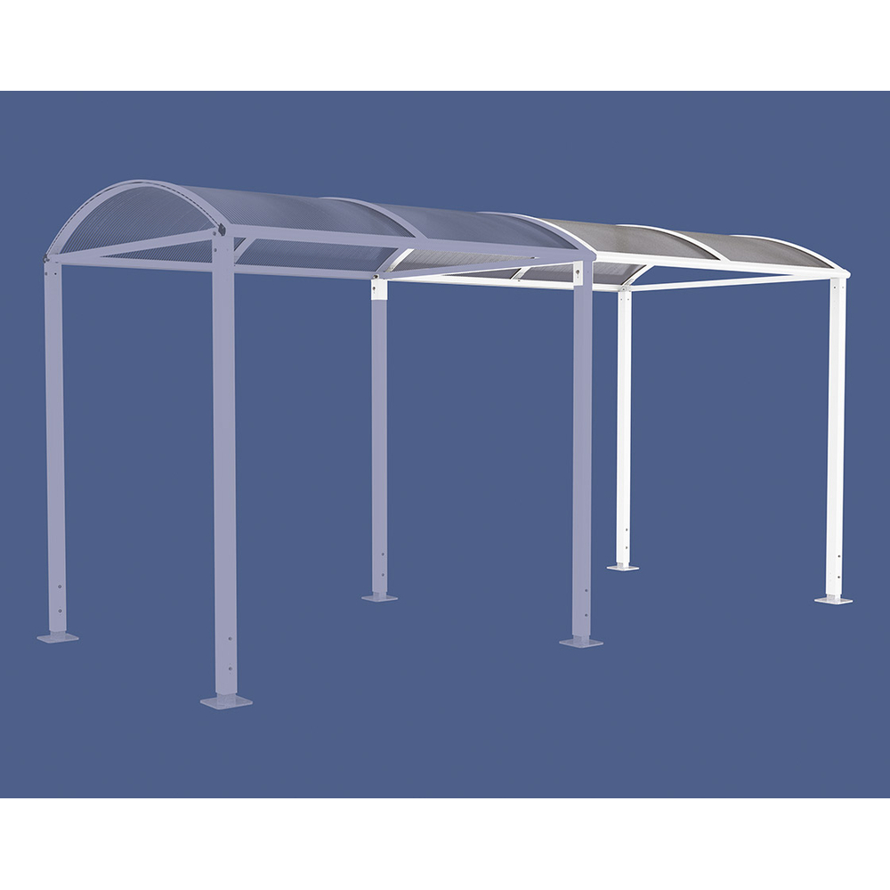 Passage couvert Voûte M sans bardages en verre RAL9010 - PROCITY - 599805.9010