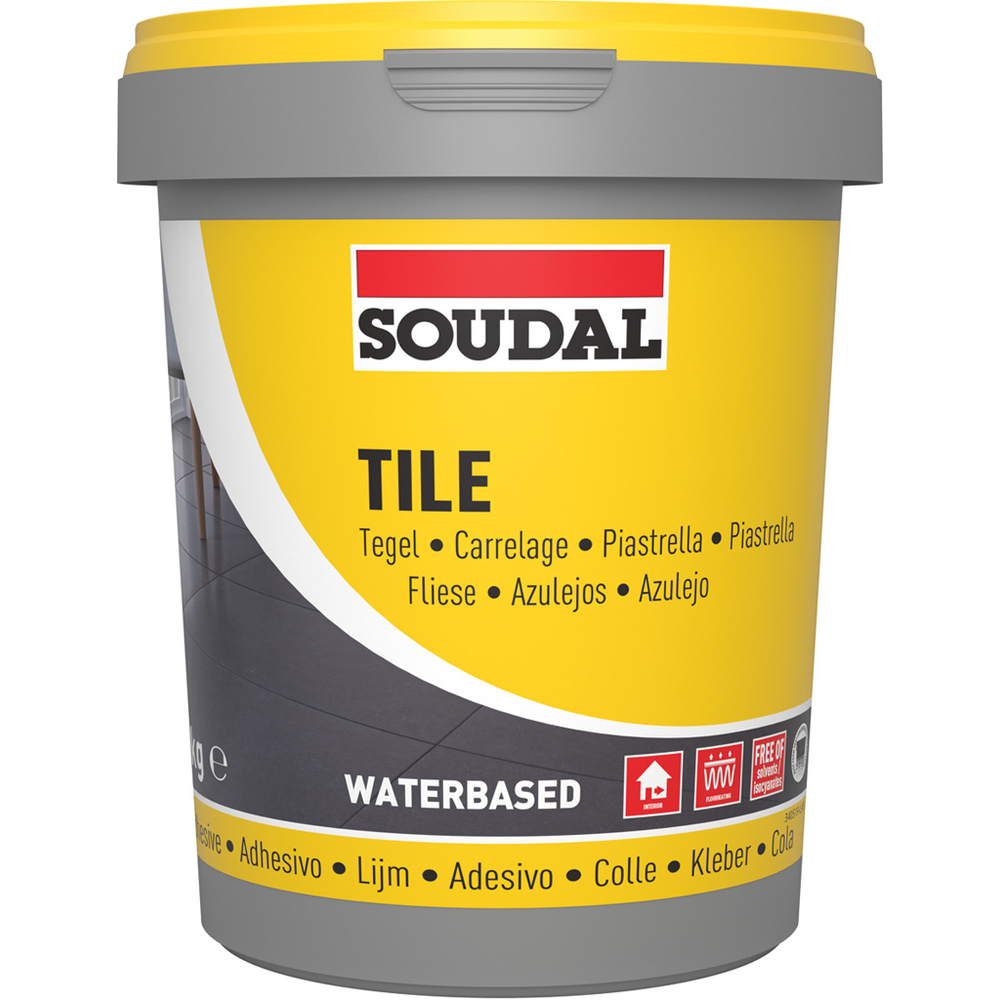 6 pots 1 kg colle super carrelage 24a - SOUDAL - 100016