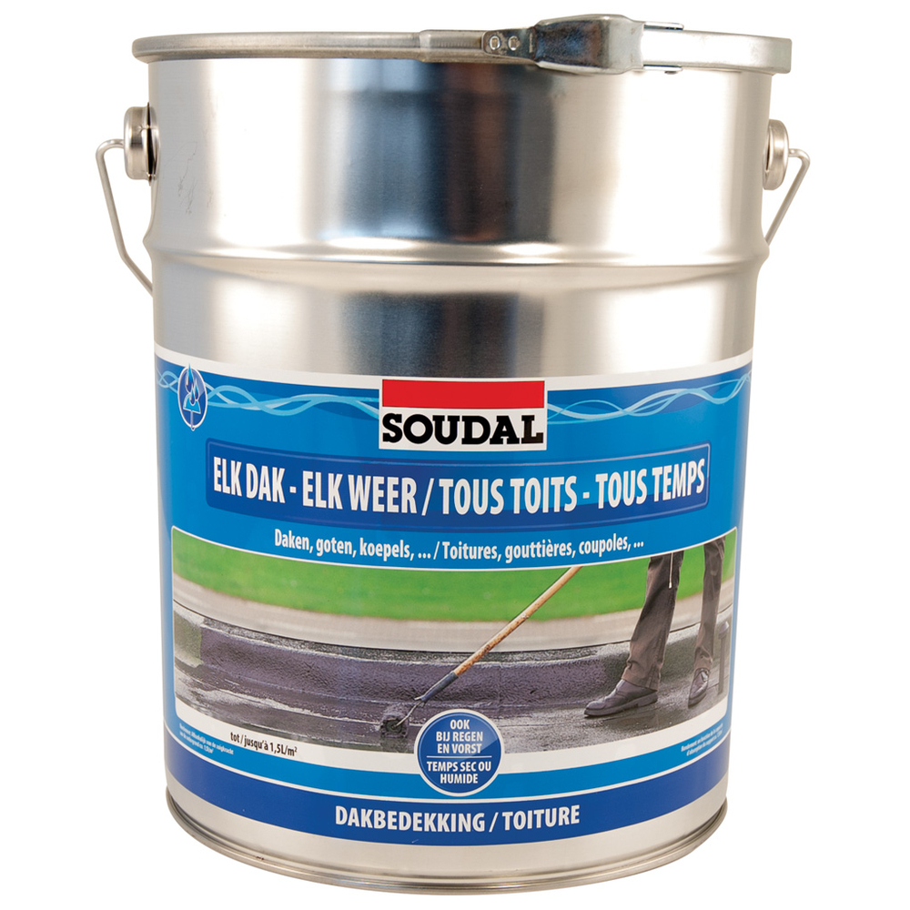 Seau 10L tous toits-tous temps noir - SOUDAL - 101477