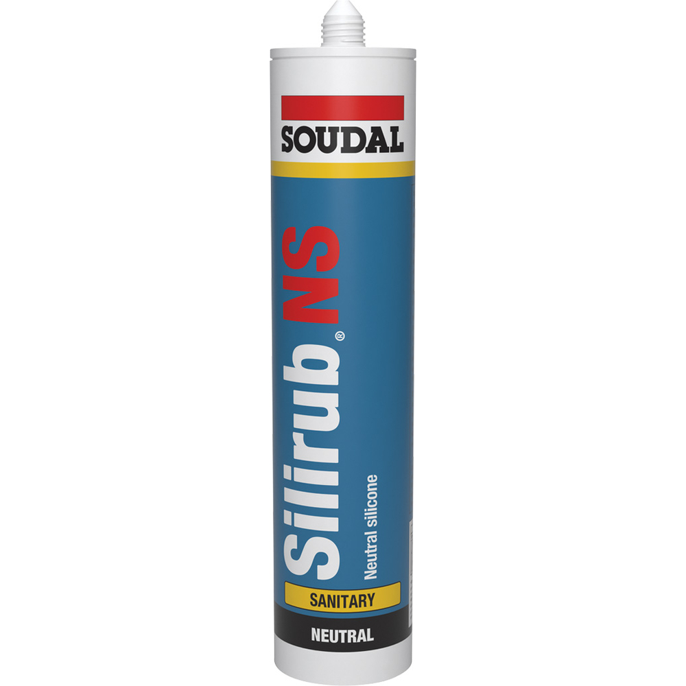 24 cartouches 300 ml SILIRUB ns blanc brillant - SOUDAL - 120656