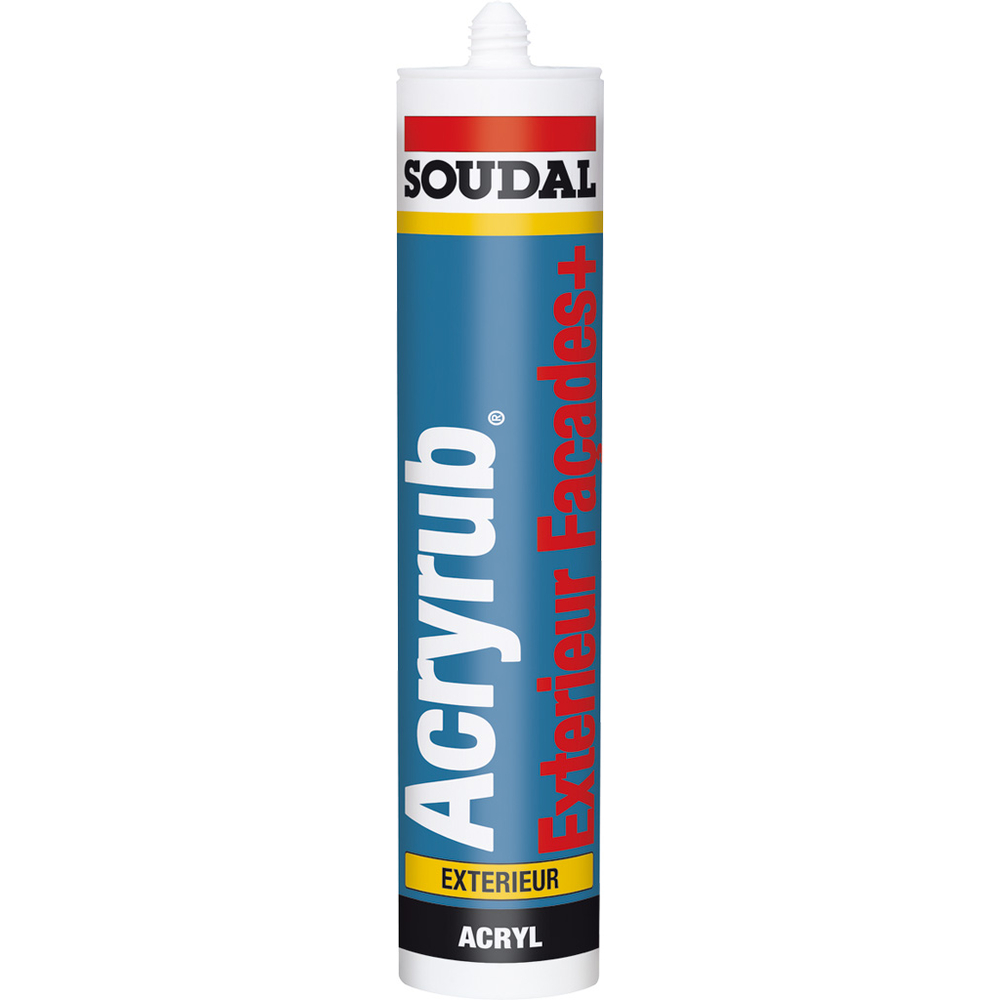 24 cartouches 300 ml acryrub extérieur façade + blanc - SOUDAL - 120663