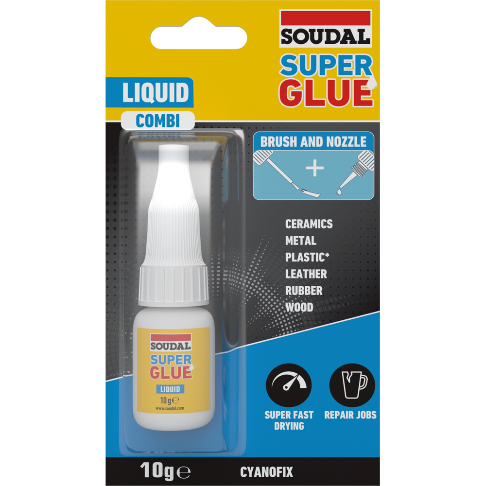 12 cdt libelle 10 gr soudal super glue liquide combi - SOUDAL - 160024
