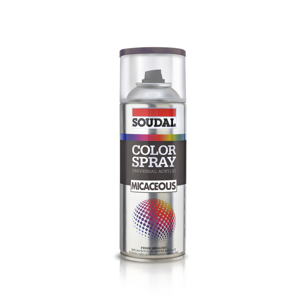 6 aérosols 400ml de color spray métal noir ancien - SOUDAL - 161301