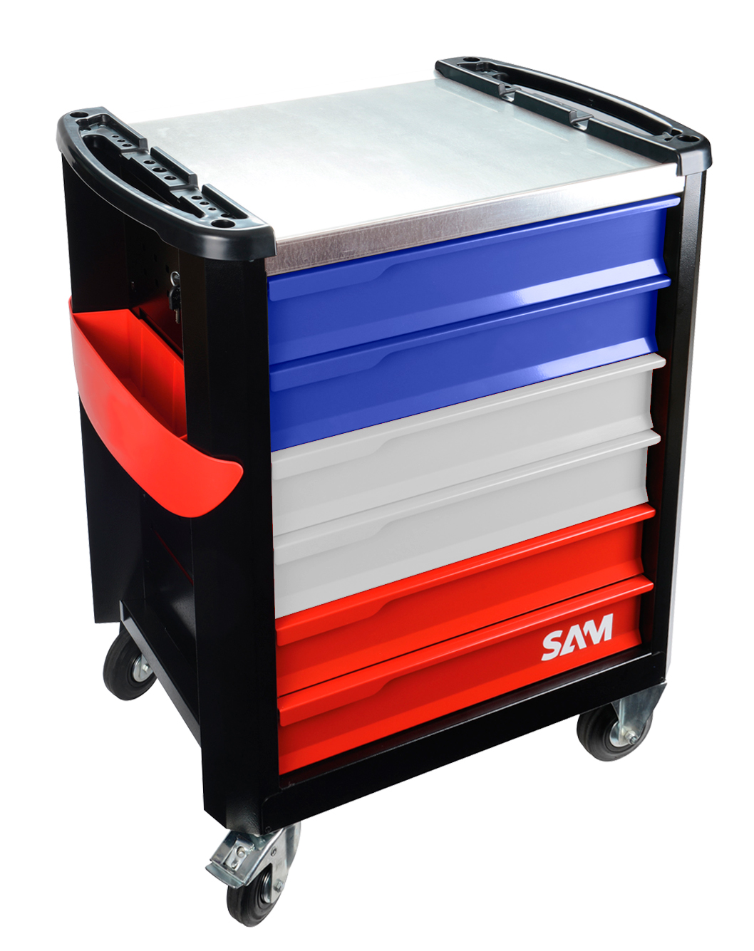 Servante 6 tiroirs FRANCE - plateau acier SAM OUTILLAGE - SERVI-630N-FR