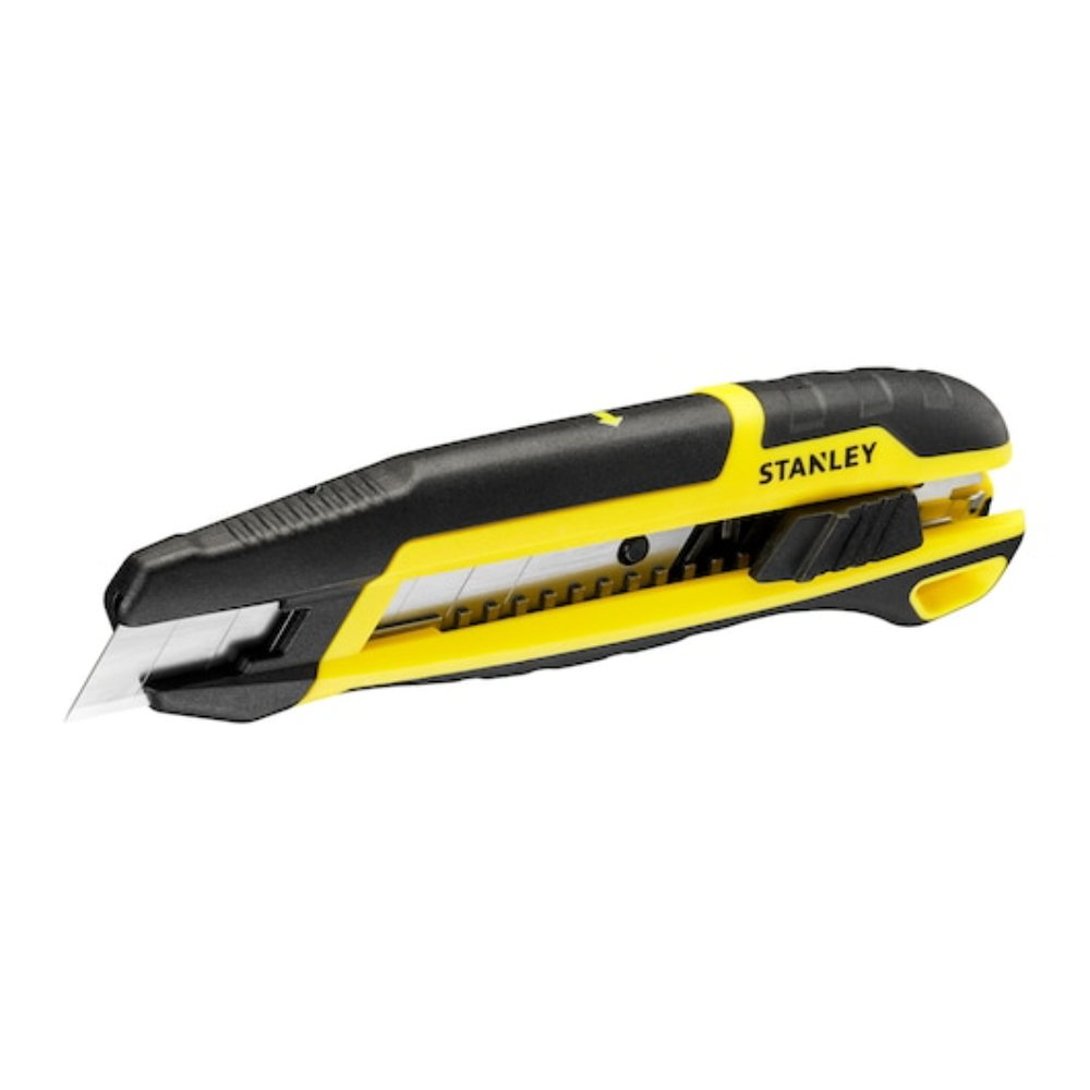 Cutter 18 mm Quick Snap bi-matière – bouton poussoir - STHT10501-1 - STANLEY