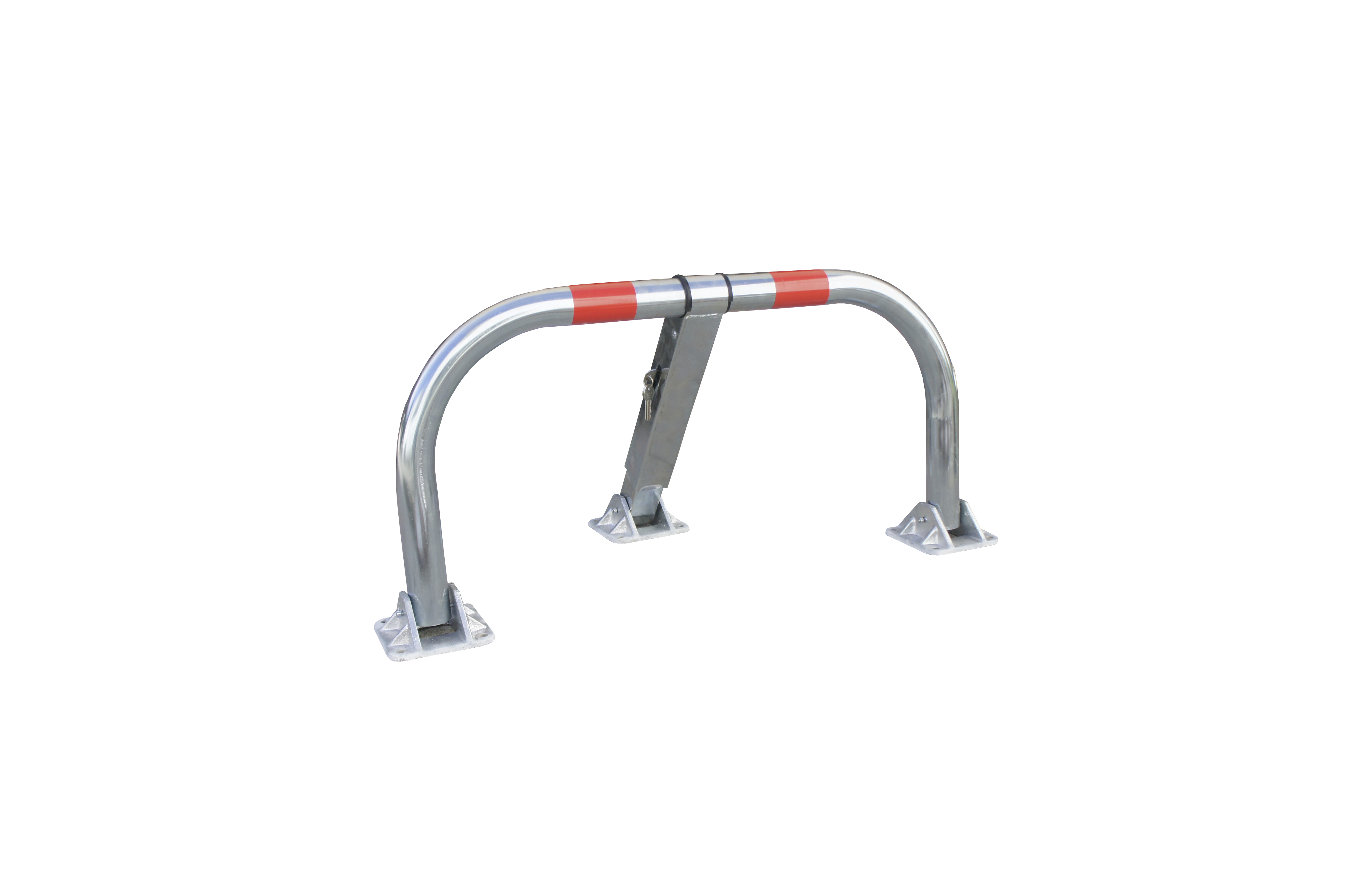 Barrière de parking tube acier avec cylindre ouverture unique  VISO - STOPBLOCK