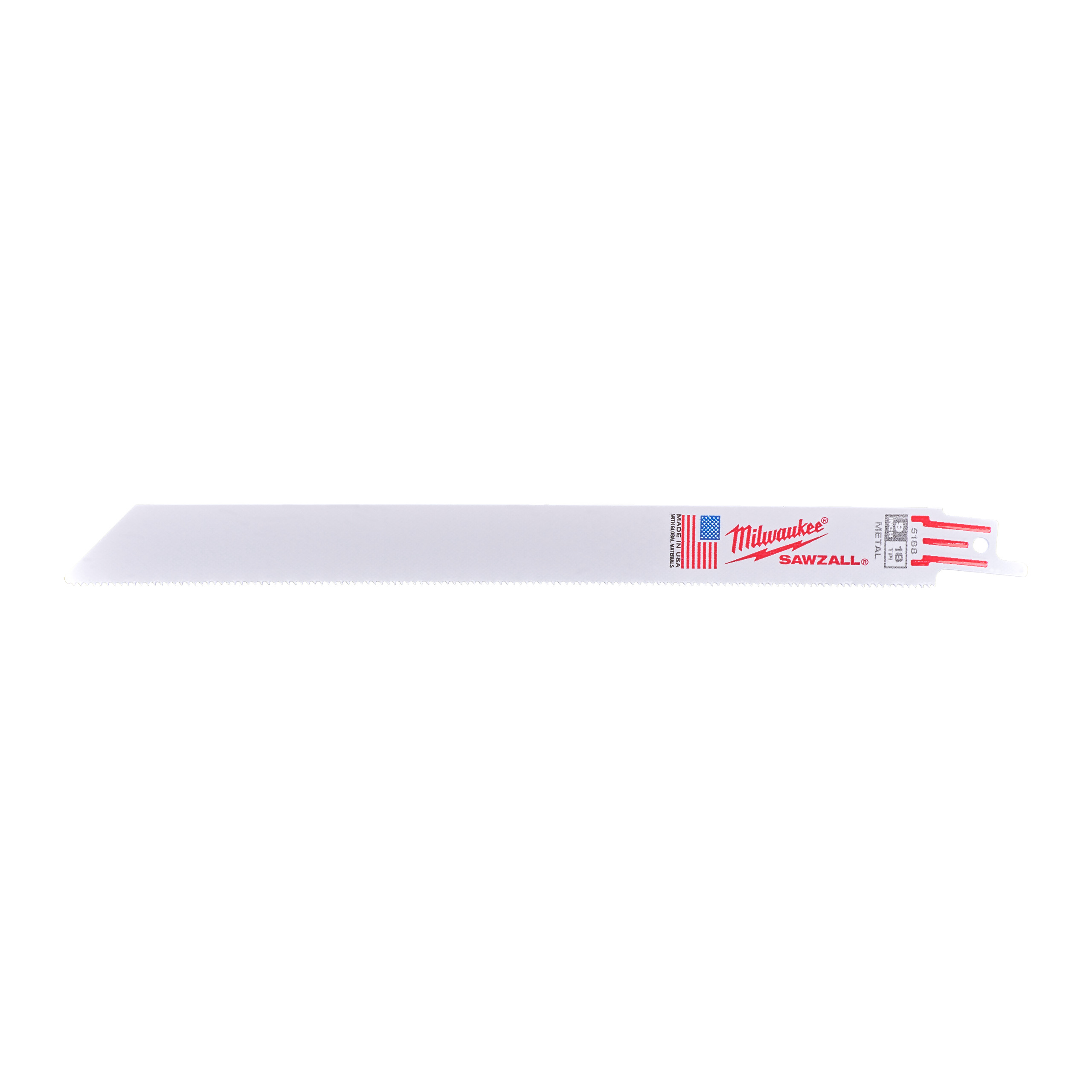 PACK 5 LAMES SCIE SABRE POUR METAL 230MM, 18 DENTS - MILWAUKEE ACCESSOIRES - 48005188