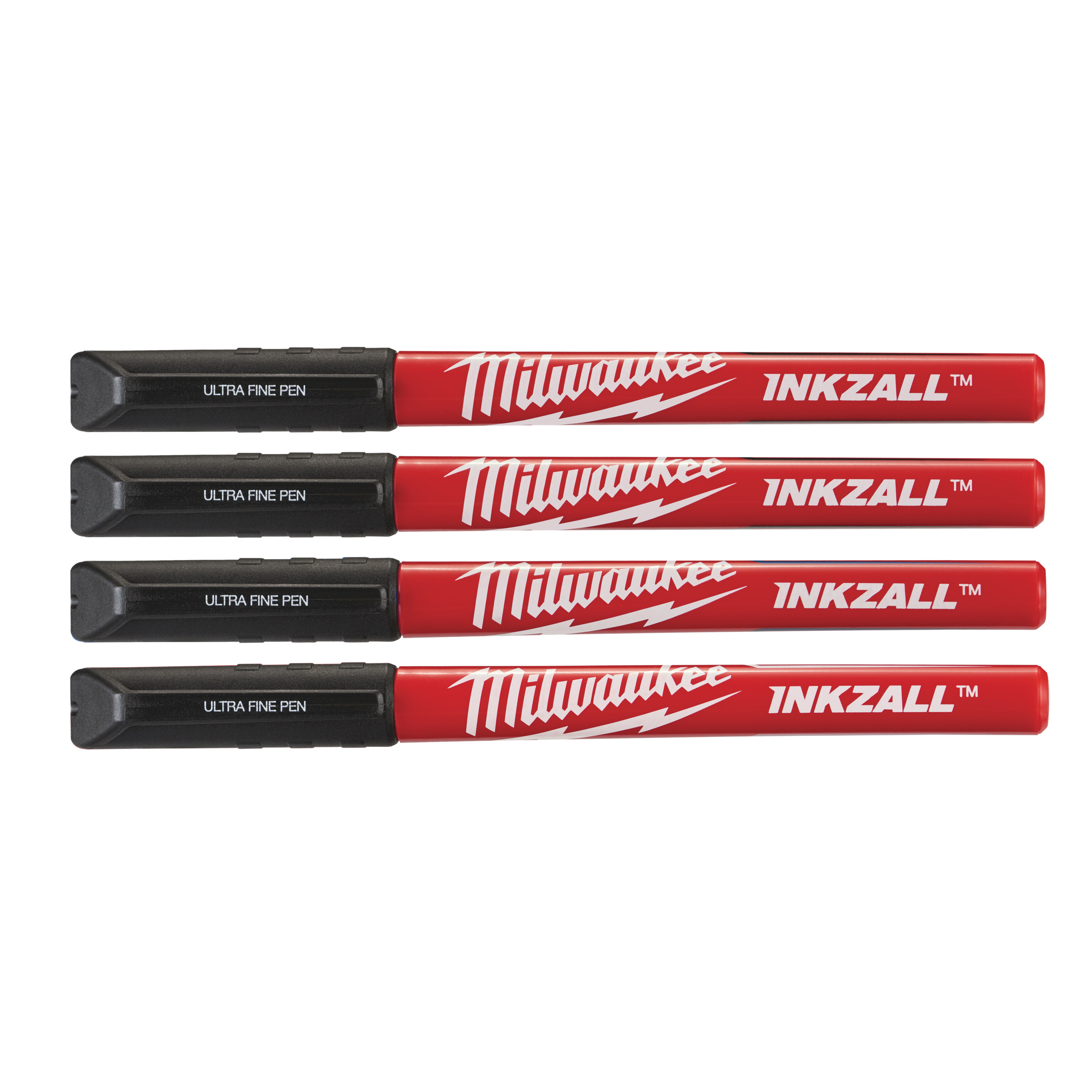 Set 4 Stylos pointe ultra fine noirs MILWAUKEE ACCESSOIRES - 48223164
