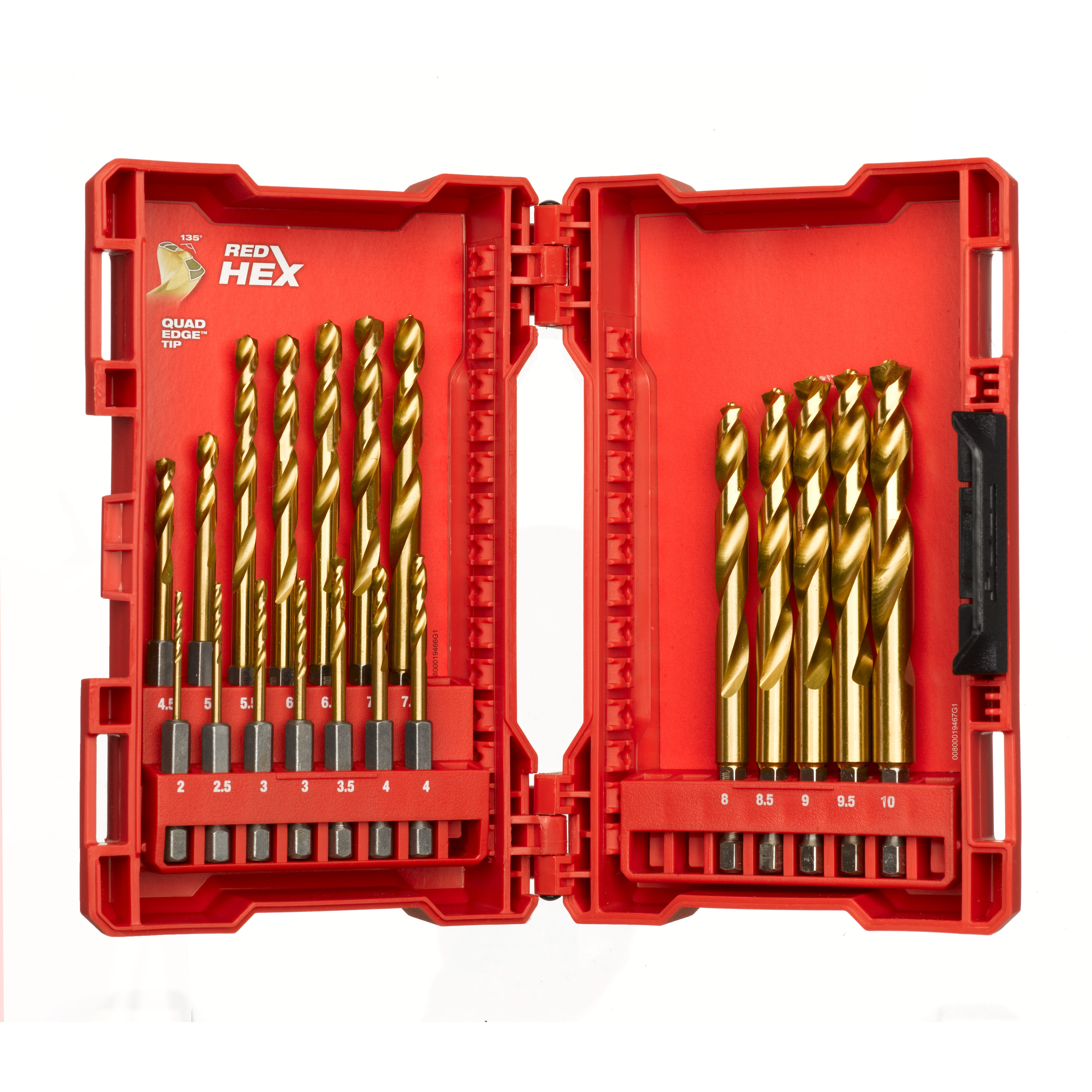 Coffret 19 forets metaux HSS-G hexa MILWAUKEE ACCESSOIRES - 48894760