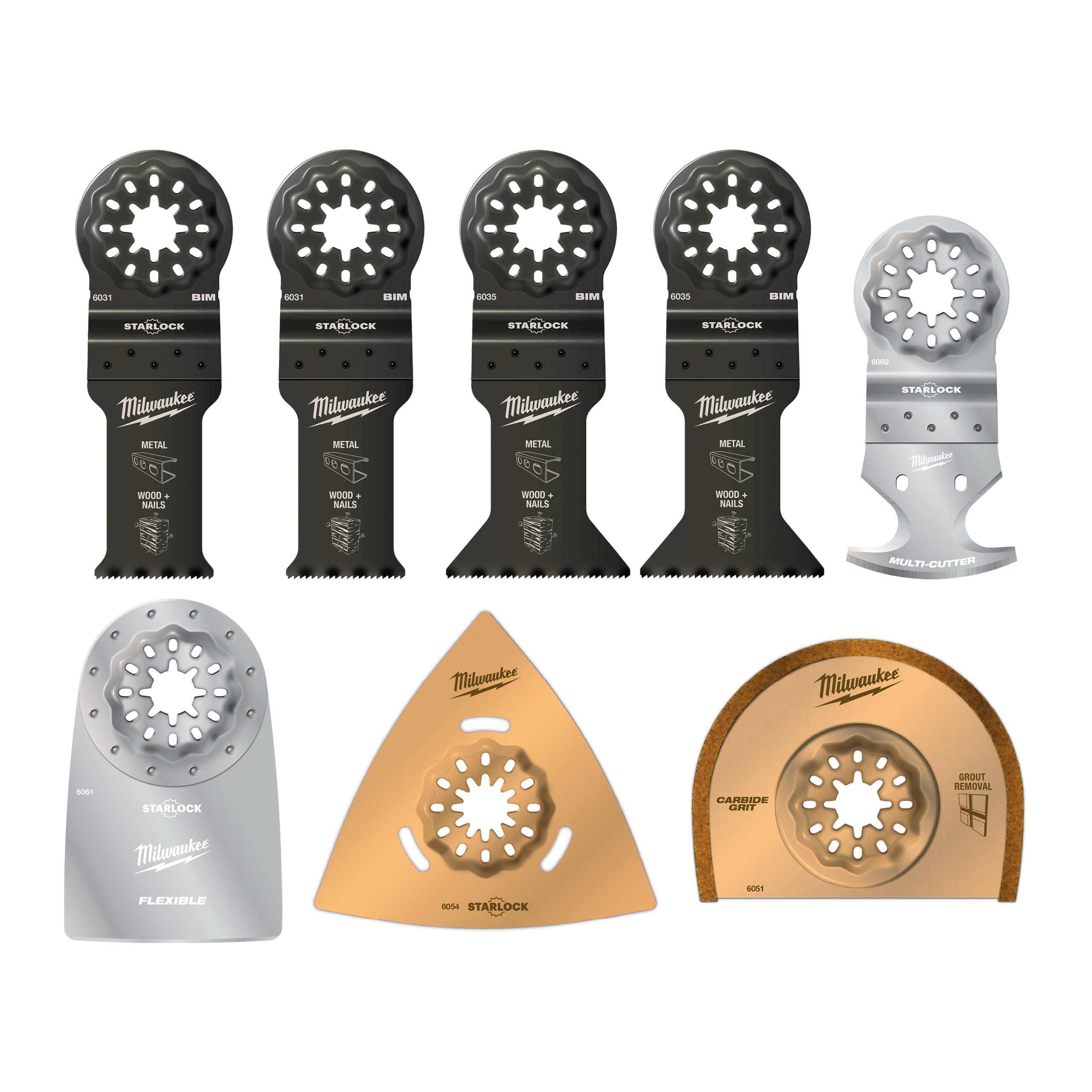 Set de 8 lames de multi tools rénovation MILWAUKEE - 48906088