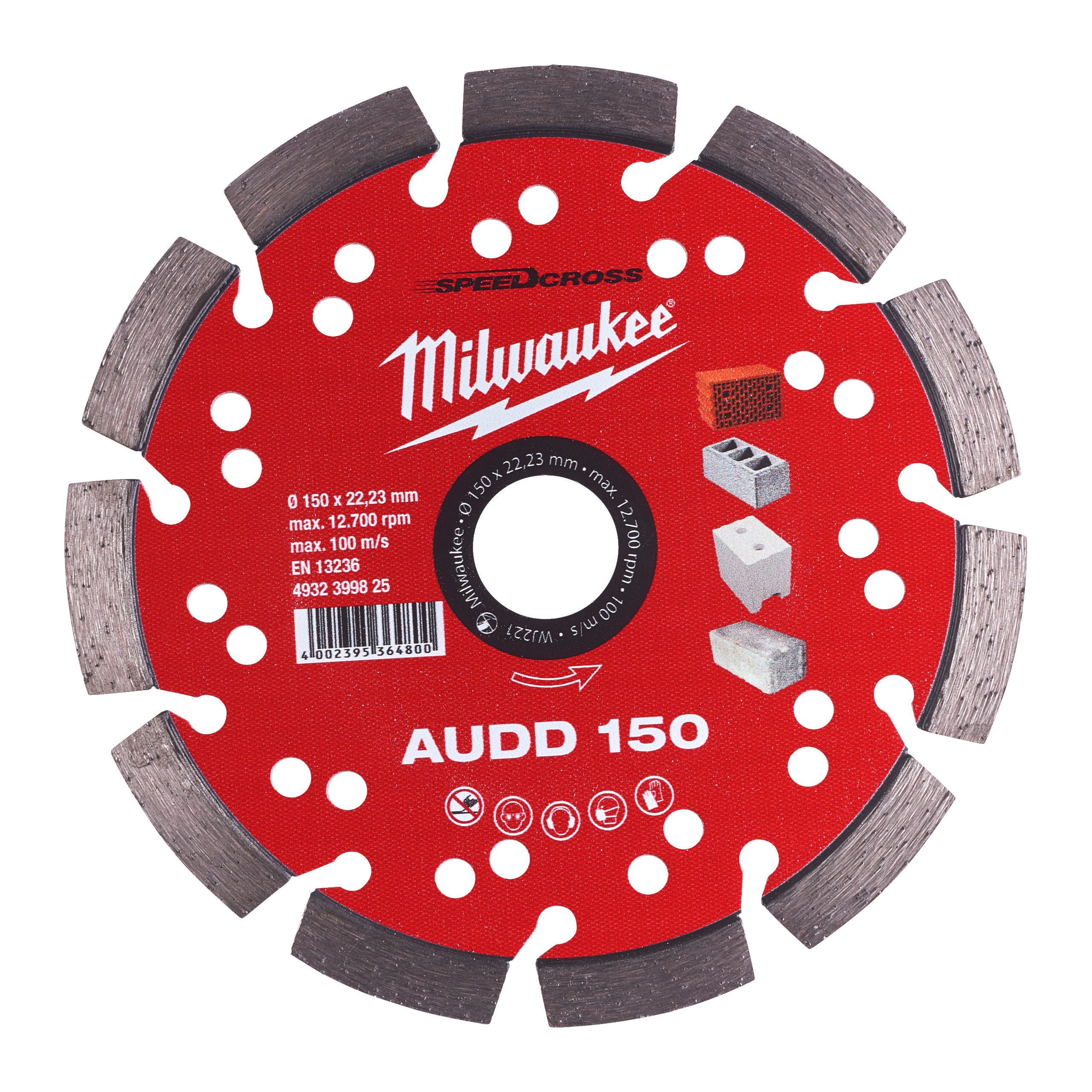 DISQUE DIAMANT AUDD 150MM (x1) MILWAUKEE ACCESSOIRES - 4932399825