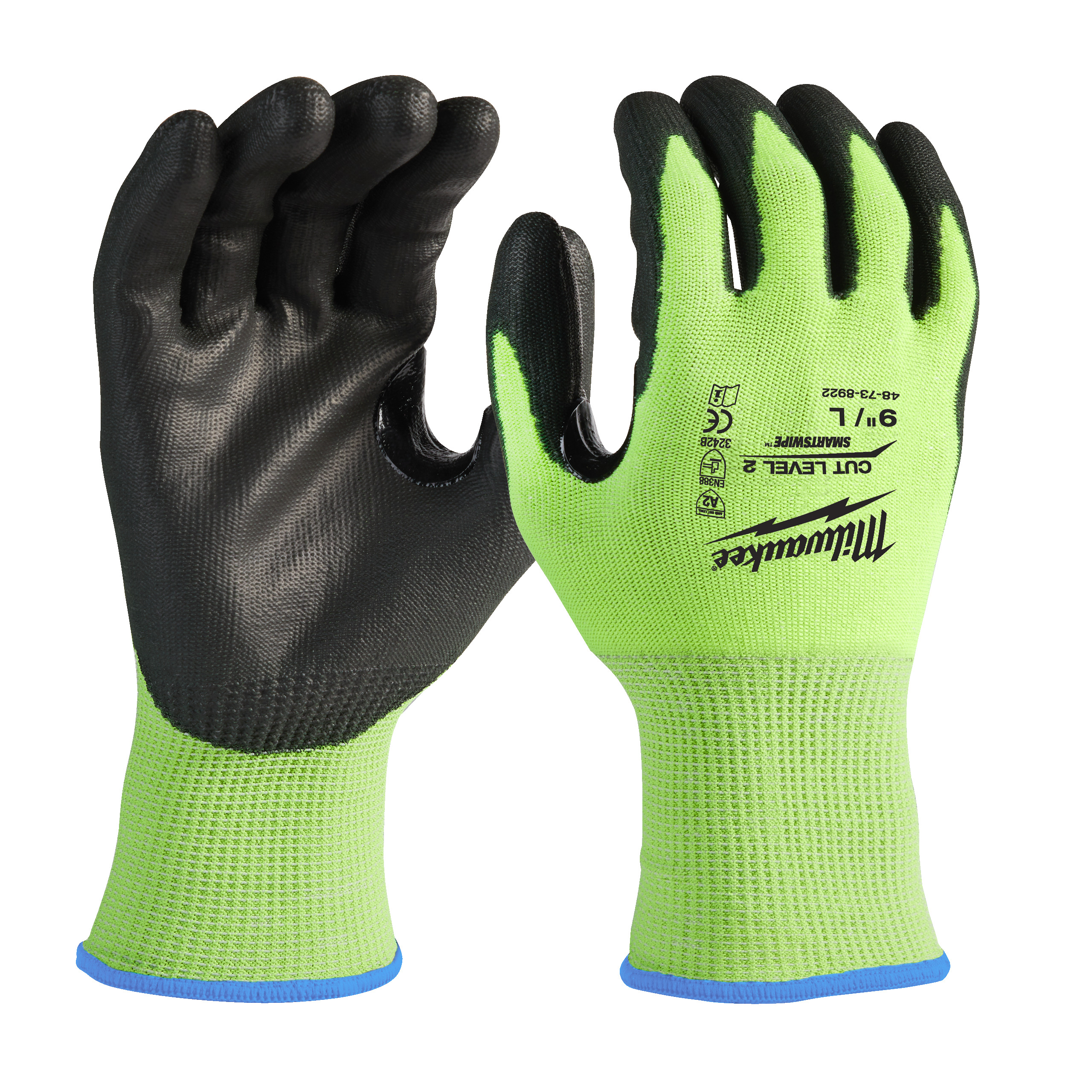 Gants haute visibilite & anti-coupure 2/b - l/9-1pc MILWAUKEE EPI - 4932479923