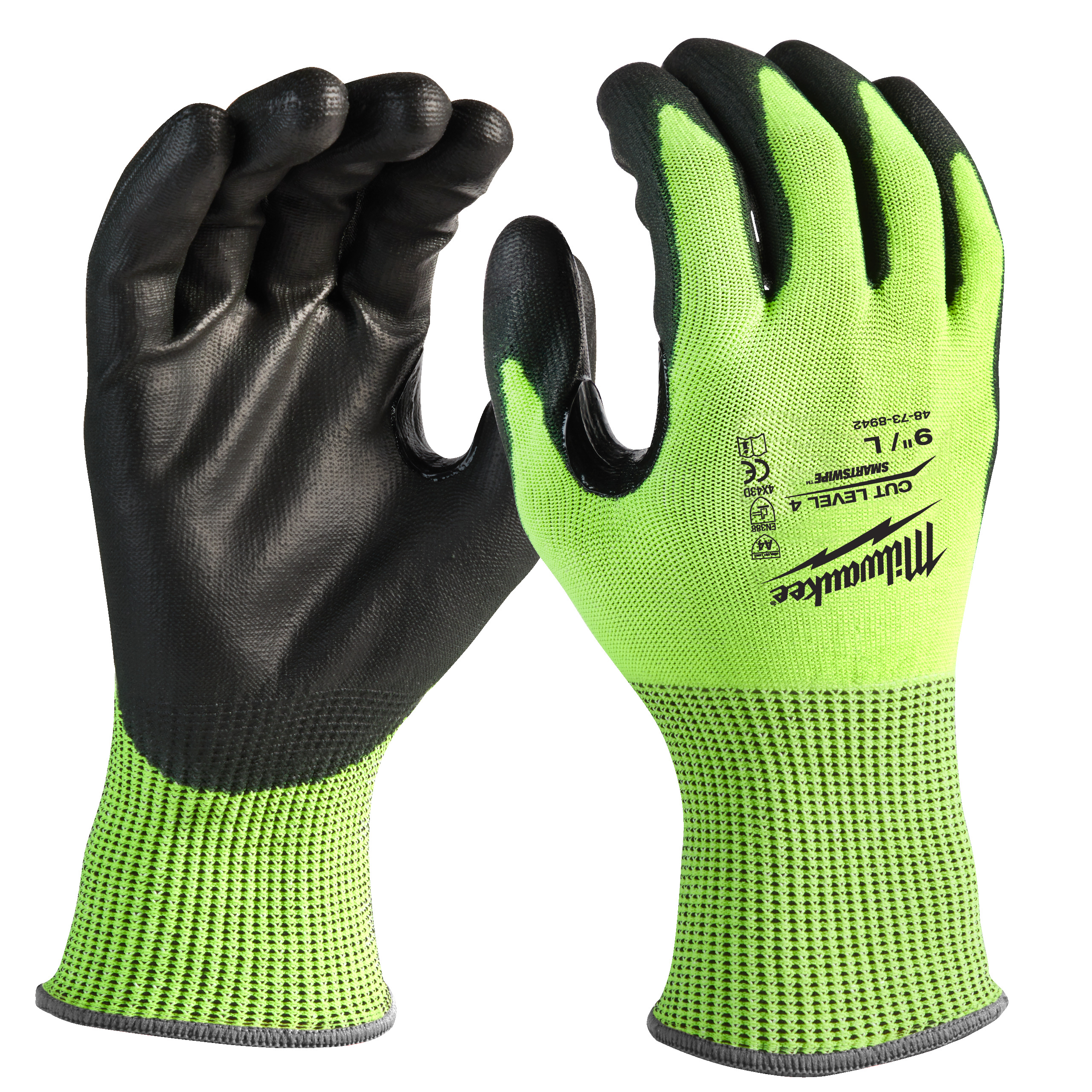 Gants haute visibilite & anti-coupure niveau 4/d - s/7-1pc MILWAUKEE EPI - 4932479926
