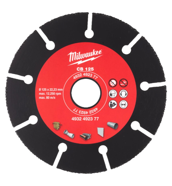 DISQUE CARBURE UNIVERSEL Ø 125 MM MILWAUKEE - 4932492377