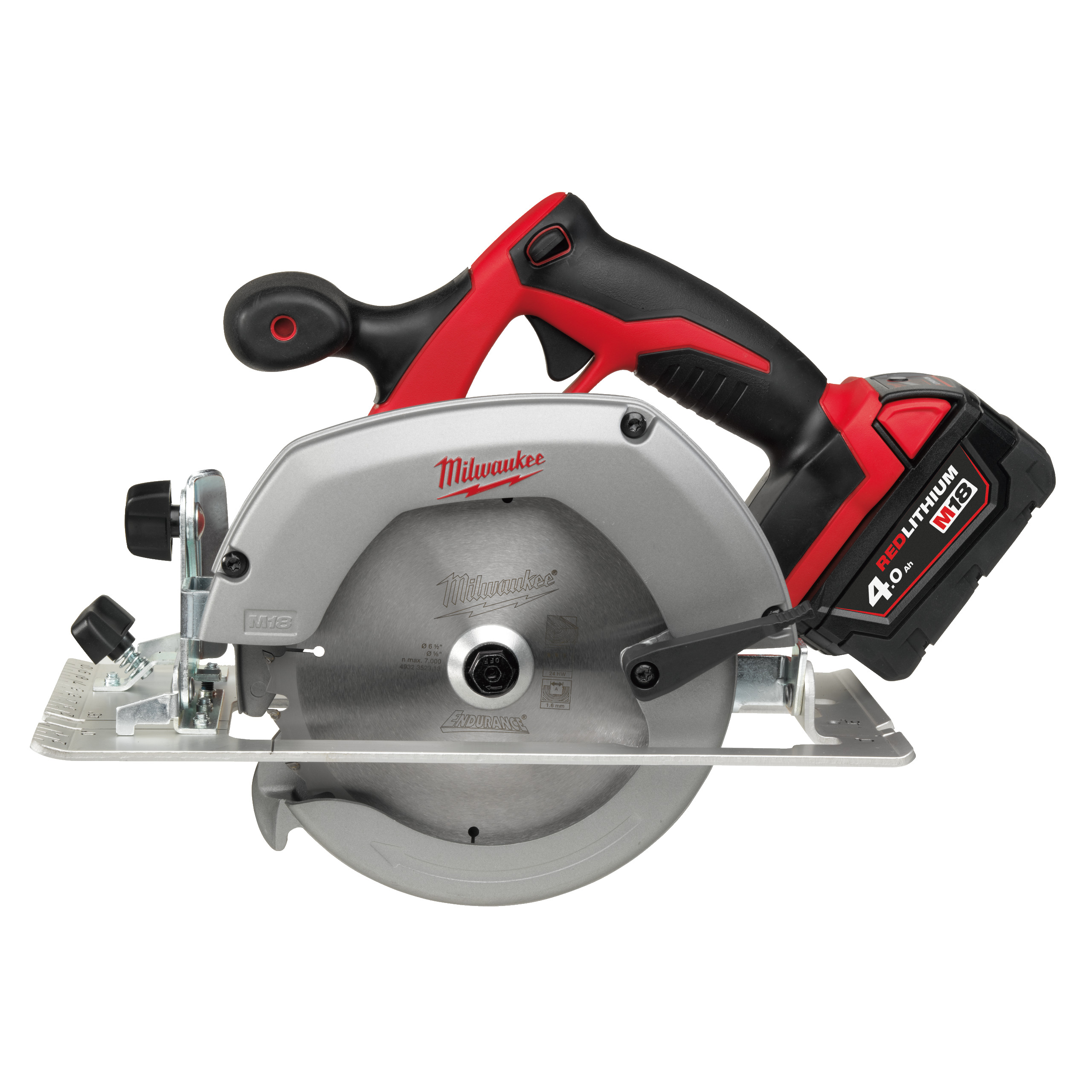 Scie Circulaire MILWAUKEE 18V 4,0Ah livrée avec deux batteries et chargeur en coffret HD18 CS-402B - 4933441400