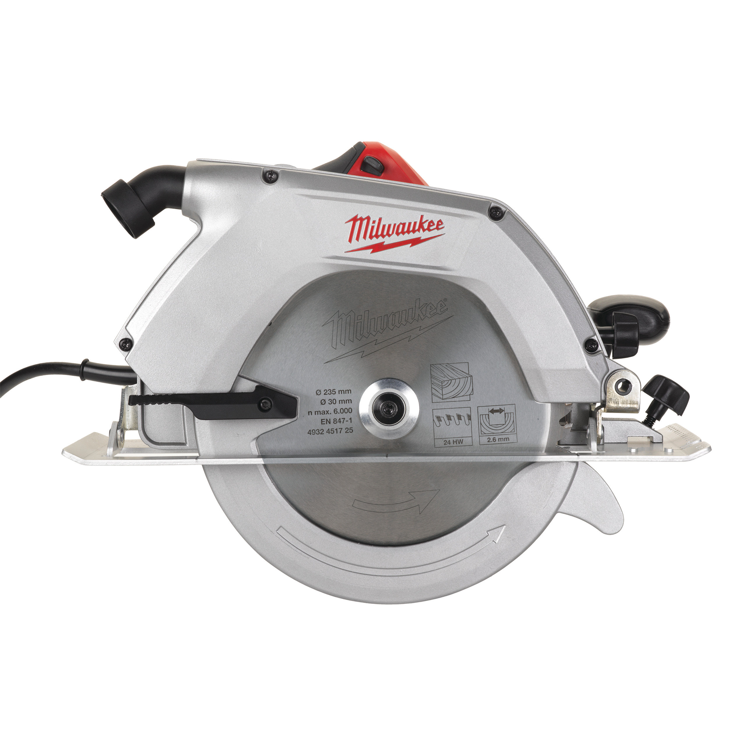 Scie circulaire MILWAUKEE 235 mm 2200W 85 MM de coupe - 4933451117