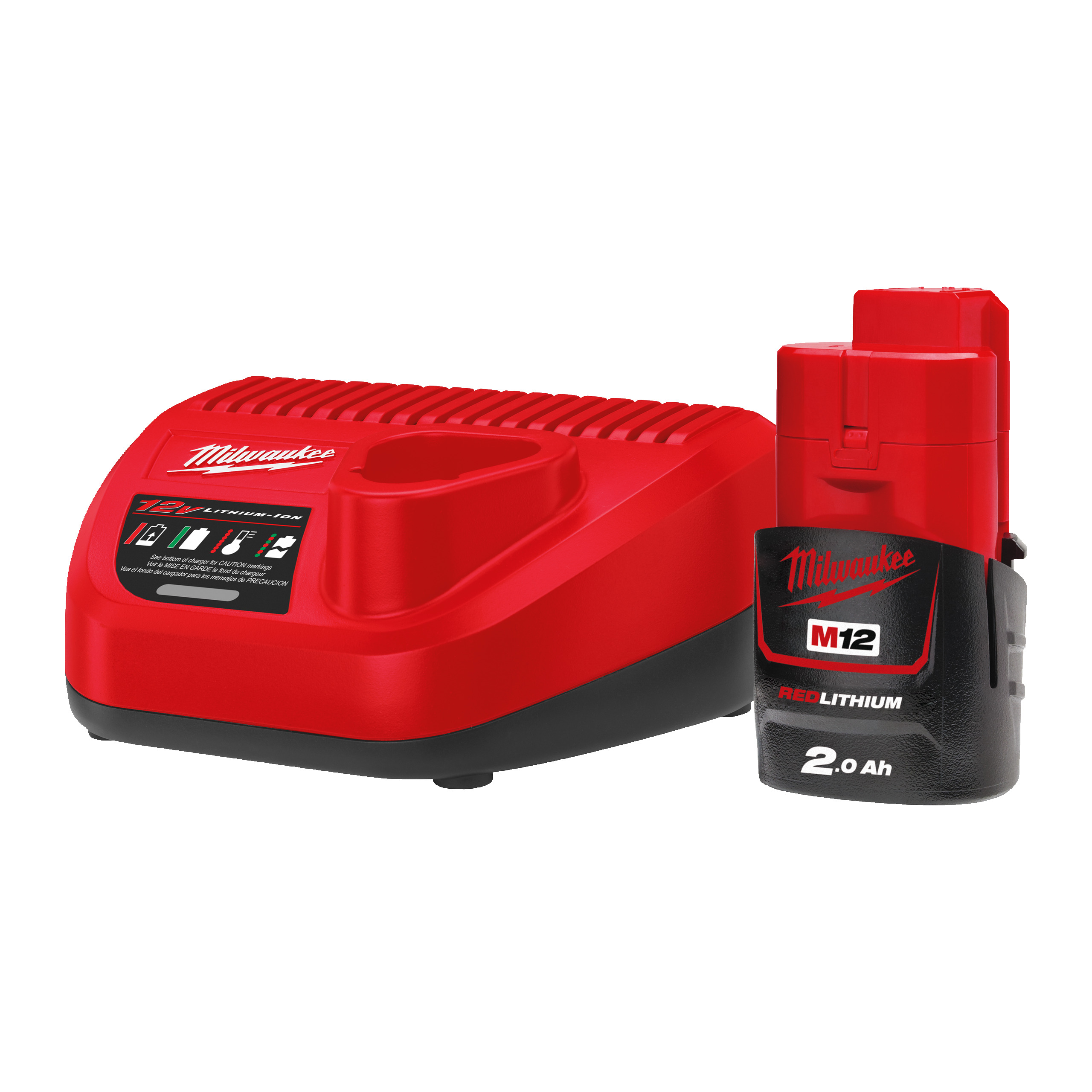 Pack NRJ 12V, 2,0 Ah Red Lithium, système M12 MILWAUKEE M12 PACKNRJ-201 - 4933451900