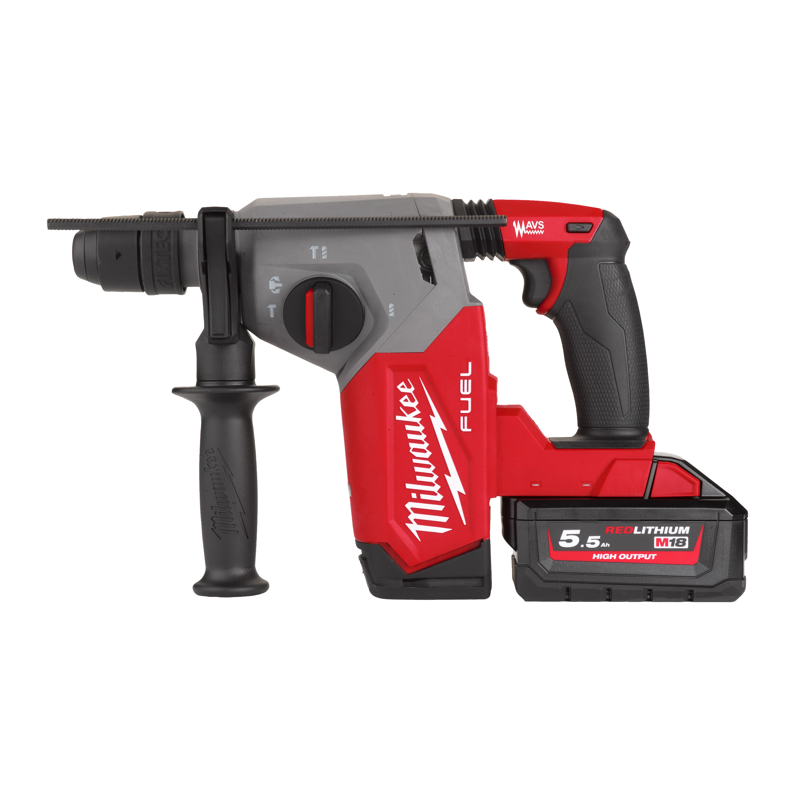 Perforateur sds-plus 26 mm Milwaukee 4 modes avec mandrin fixtec M18 FHX-552X avec batterie 4933478889