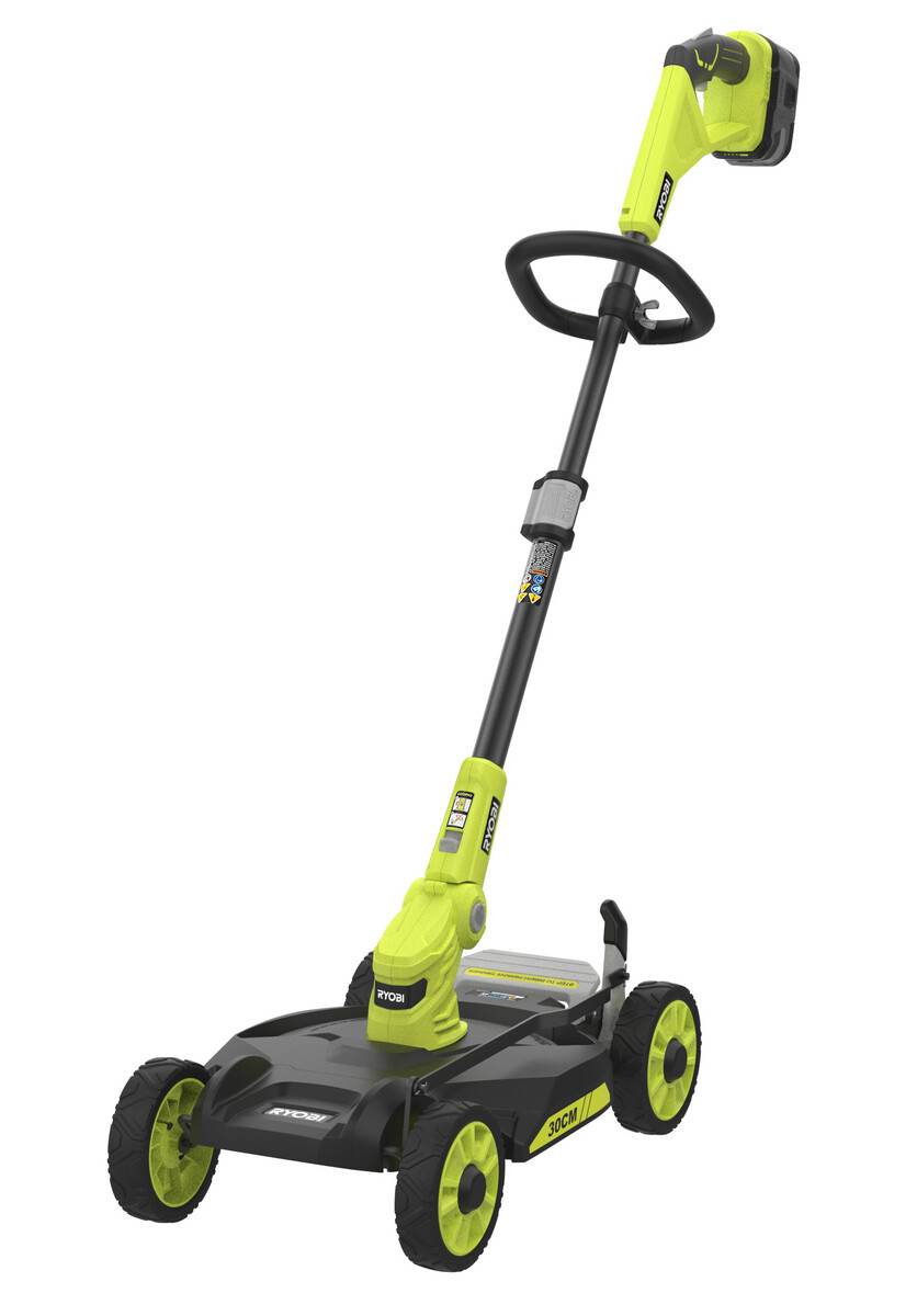 Tondeuse de ville sans fil RYOBI RY18LMC30A-120 18V One+ largeur de coupe 30 cm avec batterie et chargeur - 5133005918 