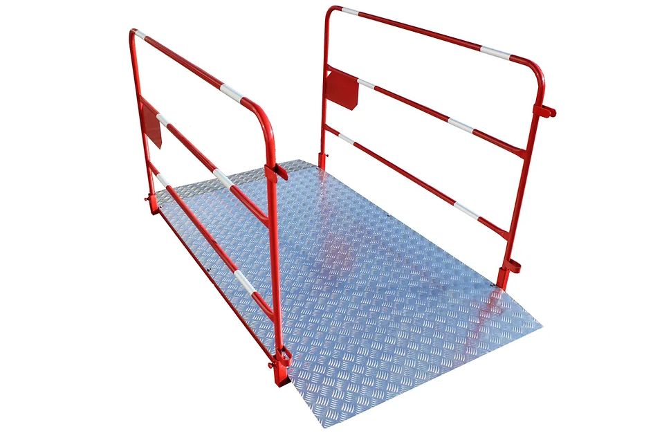 PASSERELLE DE CHANTIER PLIABLE ROUGE 2000 x 1000mm - PASSERELLEPLIABL